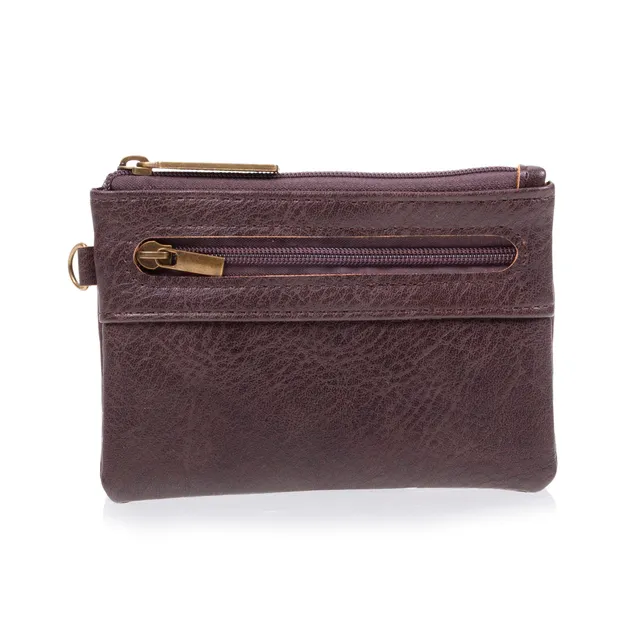 isotoner-porte-monnaie-zipp-homme-marron-rfid-12x8-5cm image 1