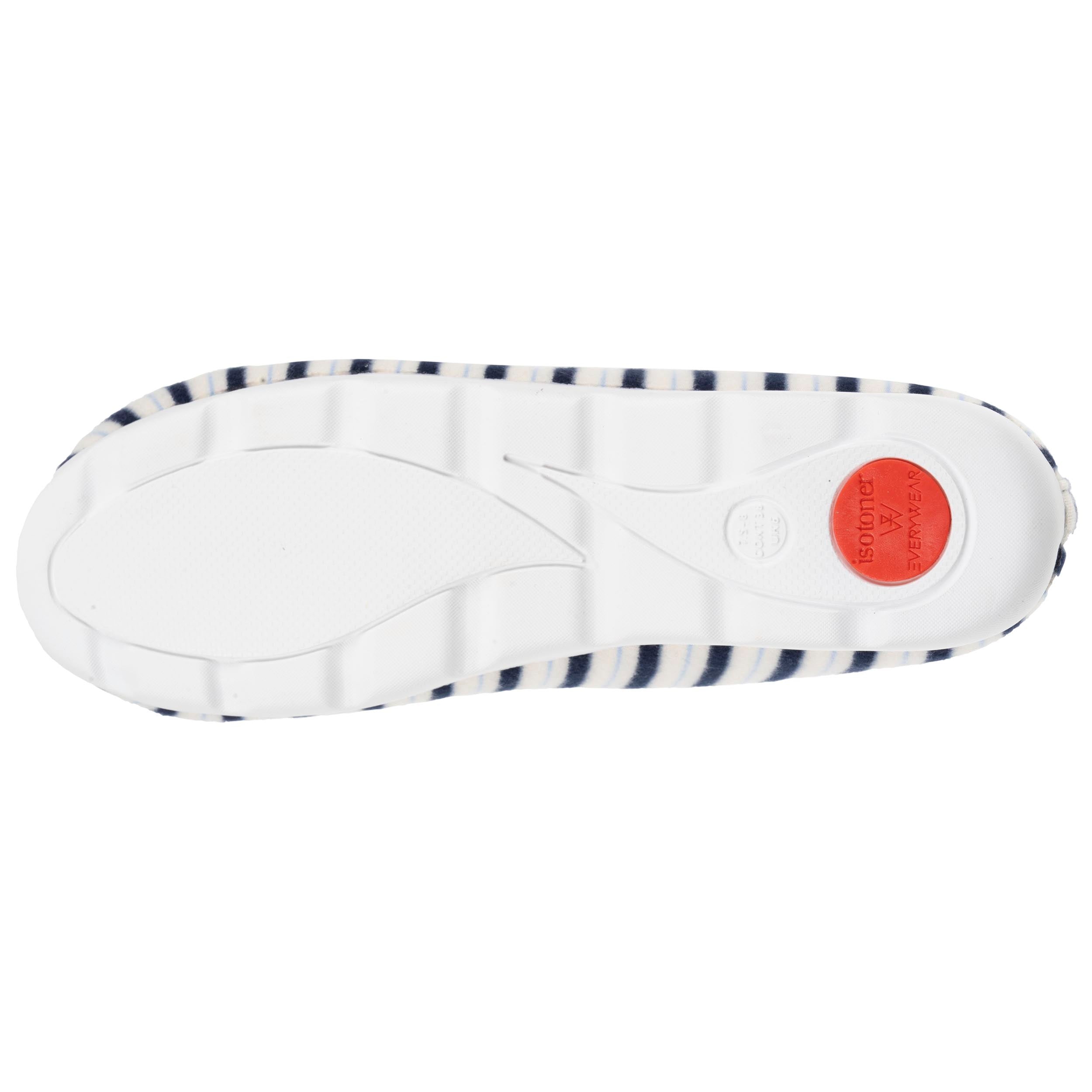 isotoner-chaussons-charentaises-femme-rayures-bleues image 5