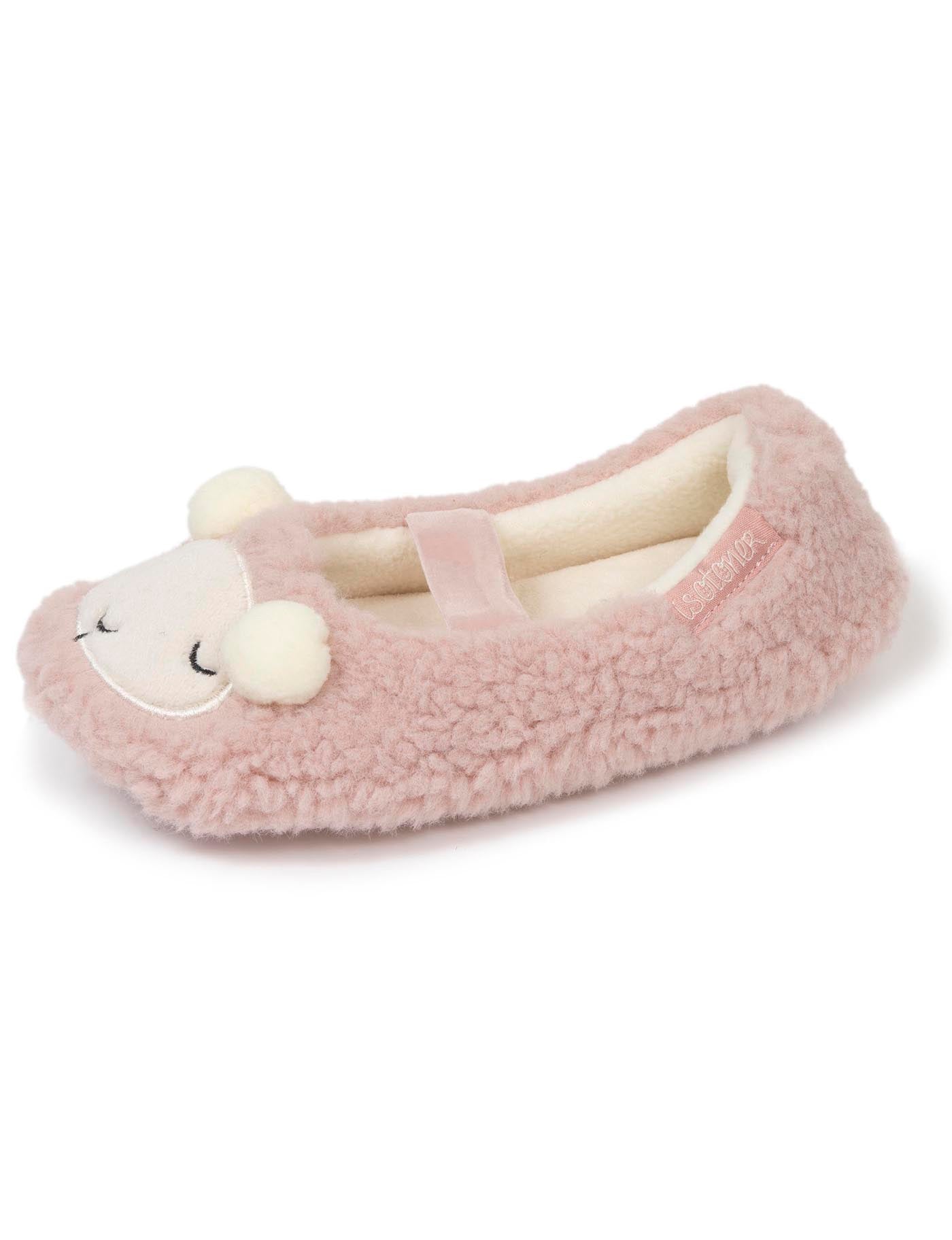 isotoner-chaussons-ballerines-fille-mouton-blush image 6