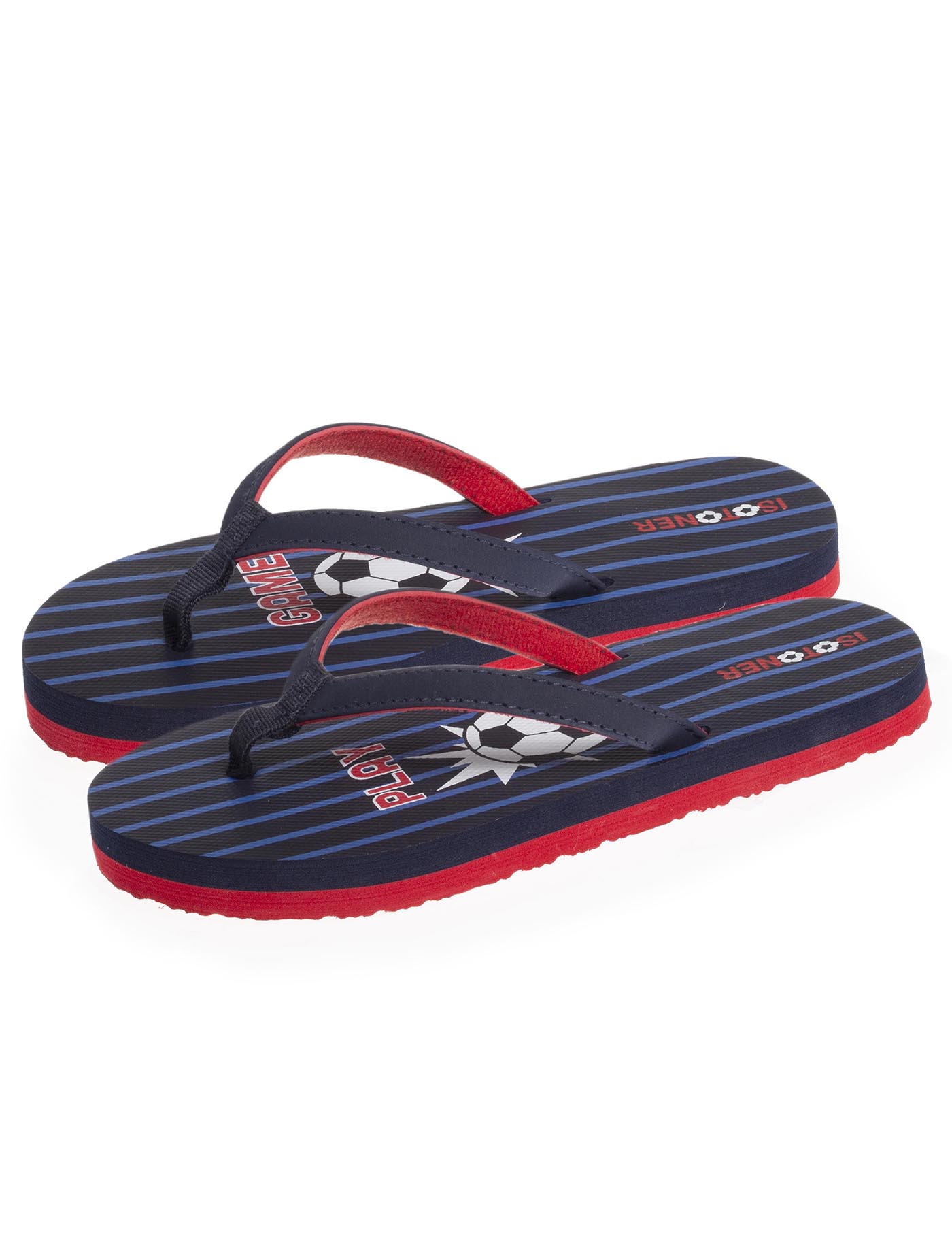 isotoner-tongs-enfant-football-marine-semelle-moelleuse image 6