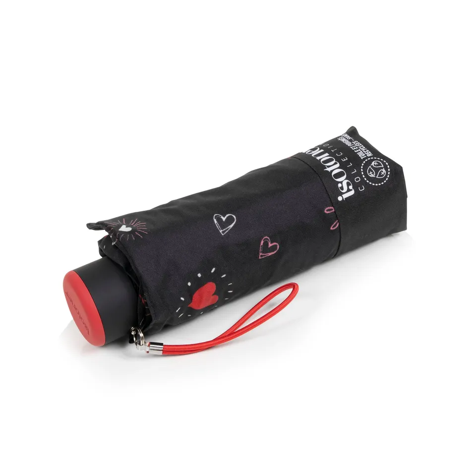 isotoner-parapluie-mini-slim-c-ur-rouge-les-premium image 1