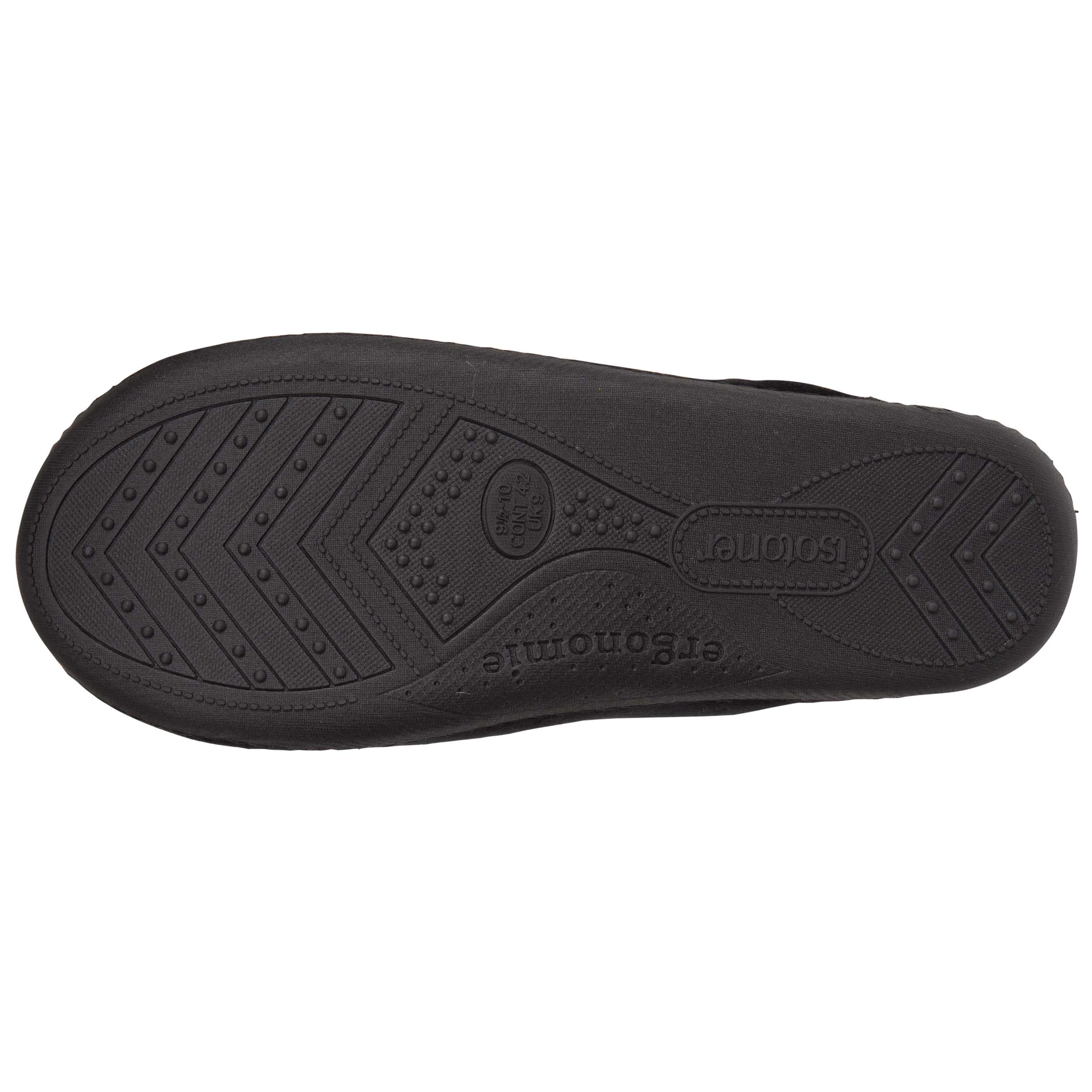 isotoner-chaussons-mules-homme-noir-coton-bio-everywear image 4