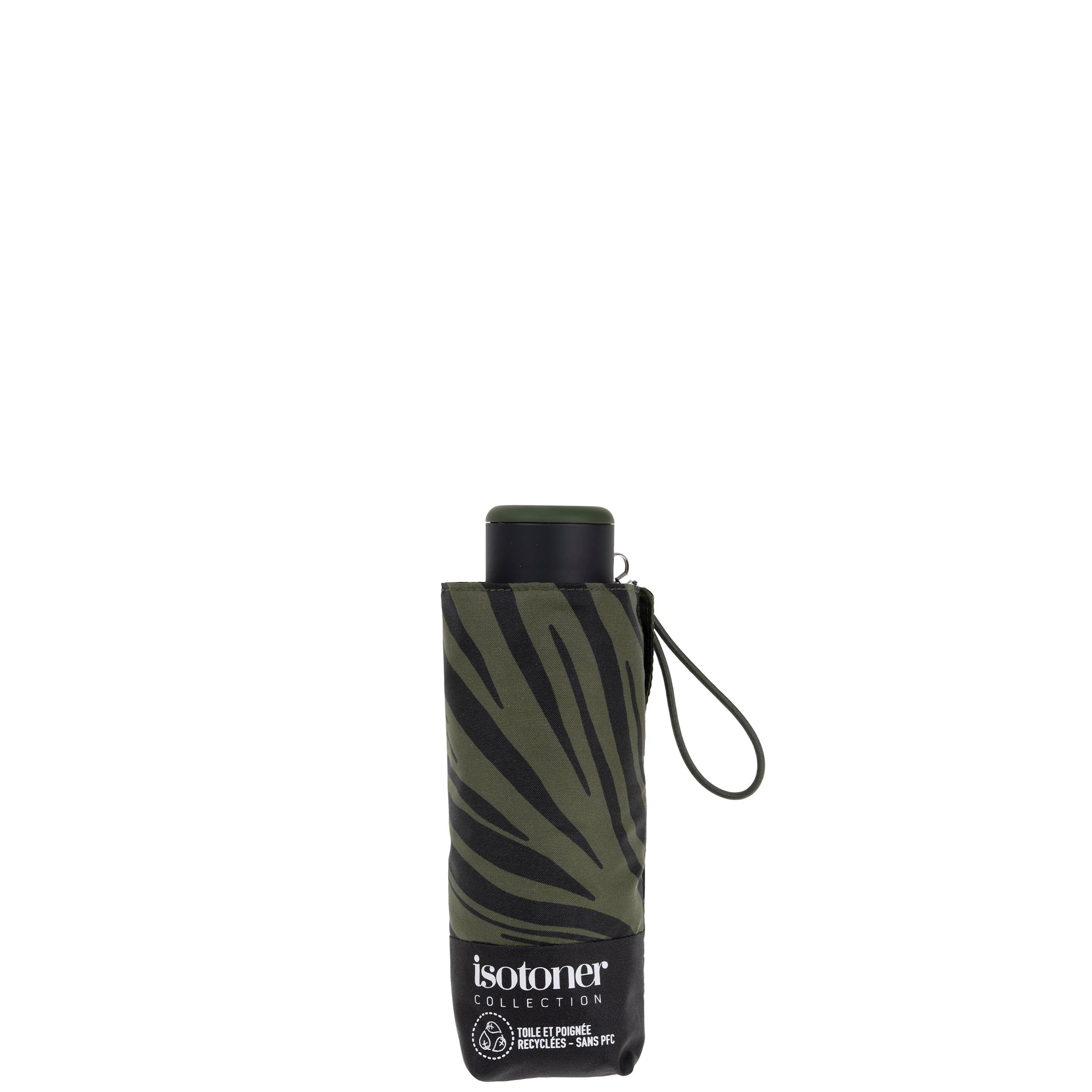 isotoner-parapluie-mini-slim-z-bre-kaki image 4
