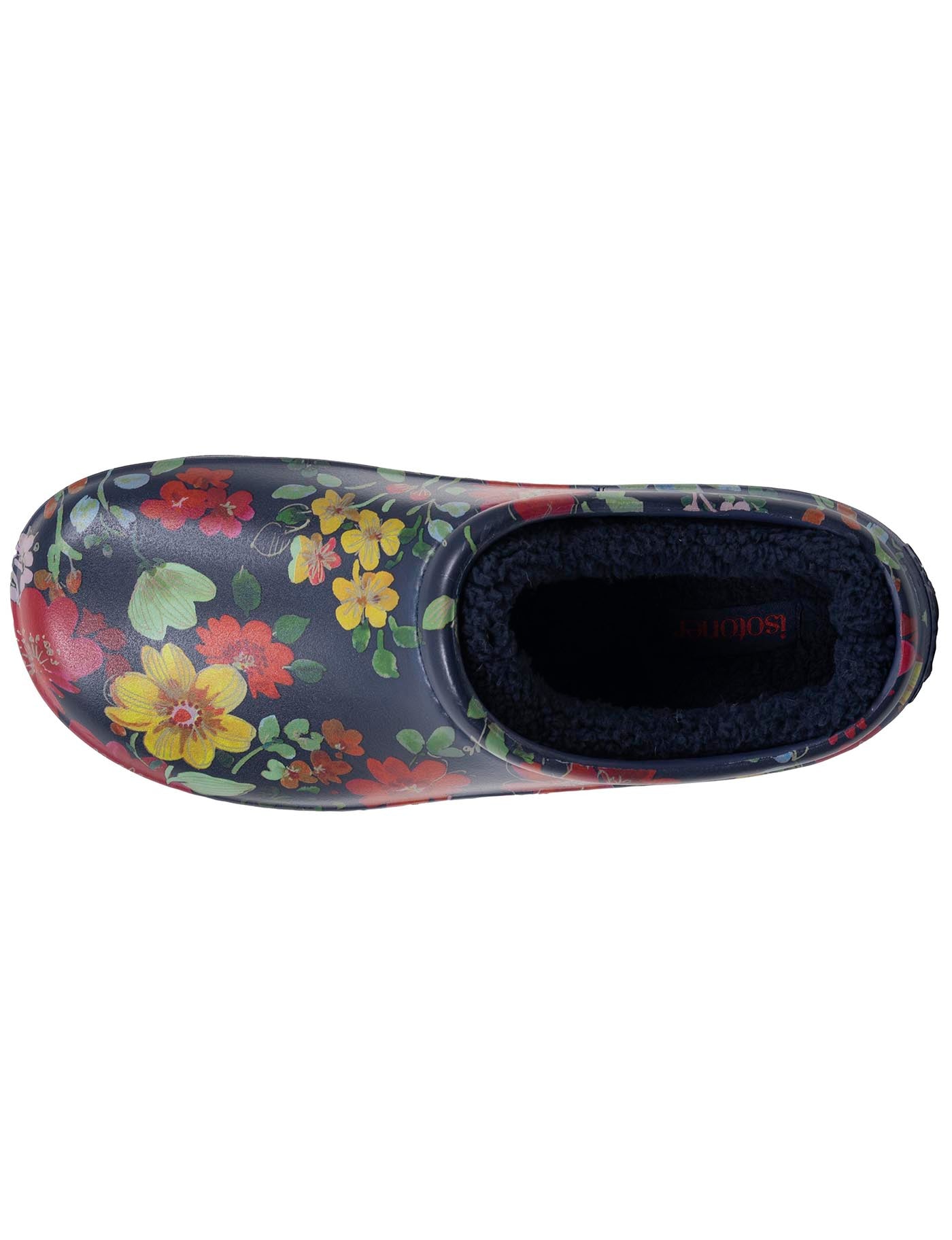 isotoner-sabots-jardin-femme-fourr-s-fleurs-marine-everywear image 7
