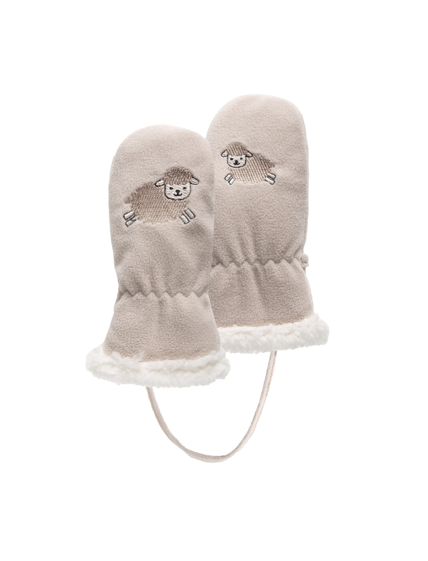 isotoner-moufles-enfant-2-4-ans-polaire-mouton-beige image 5
