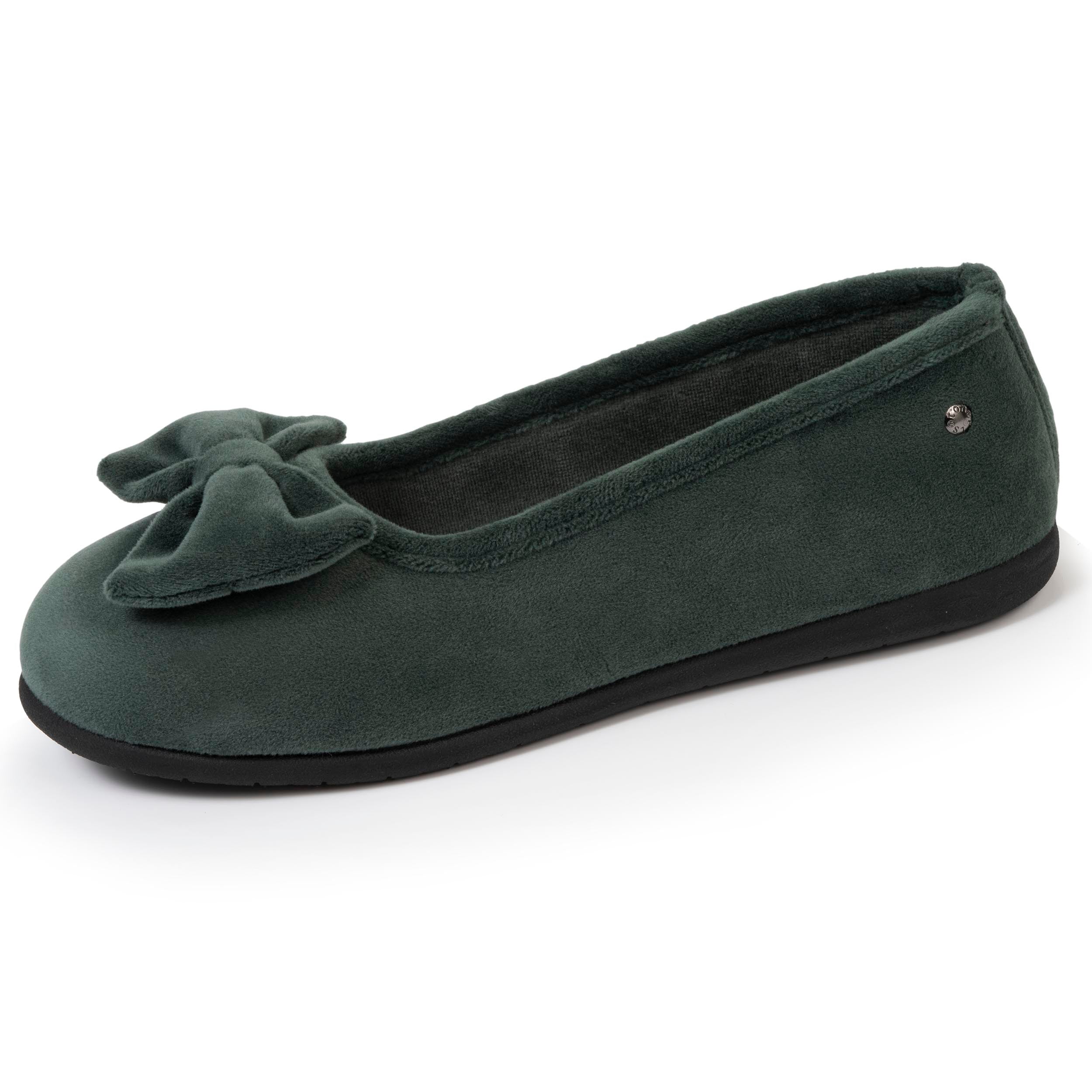 isotoner-chaussons-ballerines-confort-femme-sauge-everywear image 1