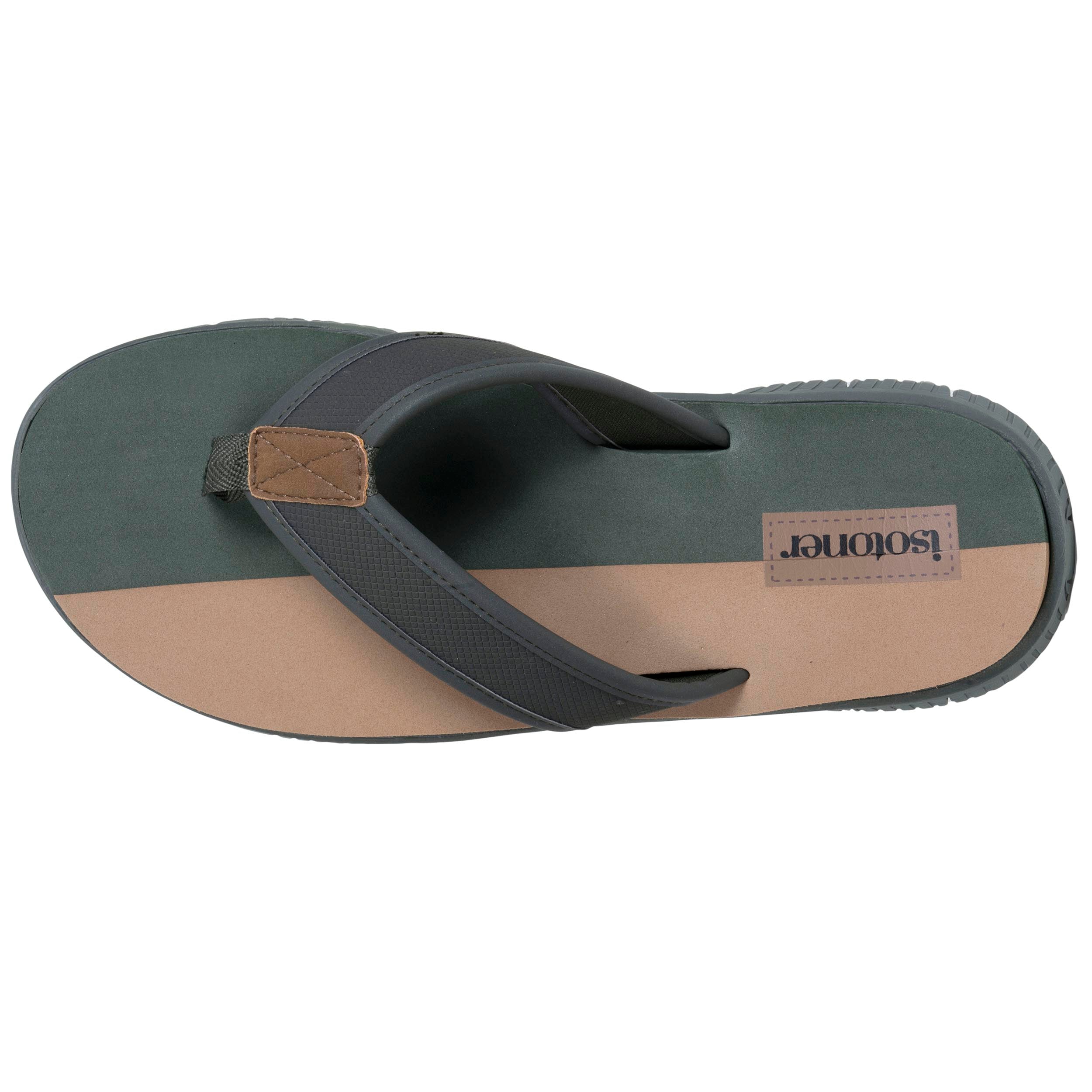 isotoner-tongs-sport-homme-confort-kaki-bicolor image 2