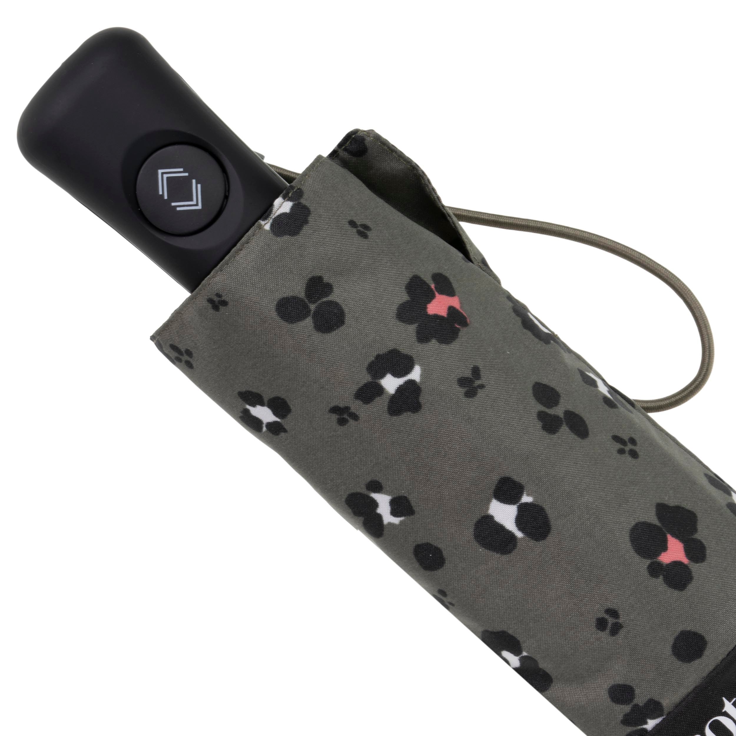 isotoner-parapluie-mini-auto-l-opard-kaki image 5