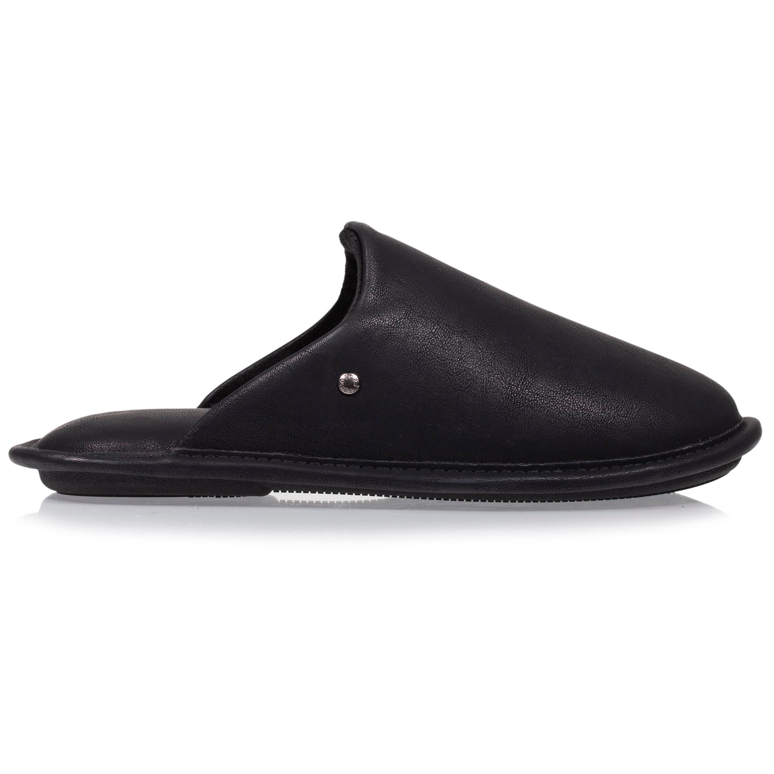 isotoner-chausson-mules-homme-cuir-synth-tique-noir image 8