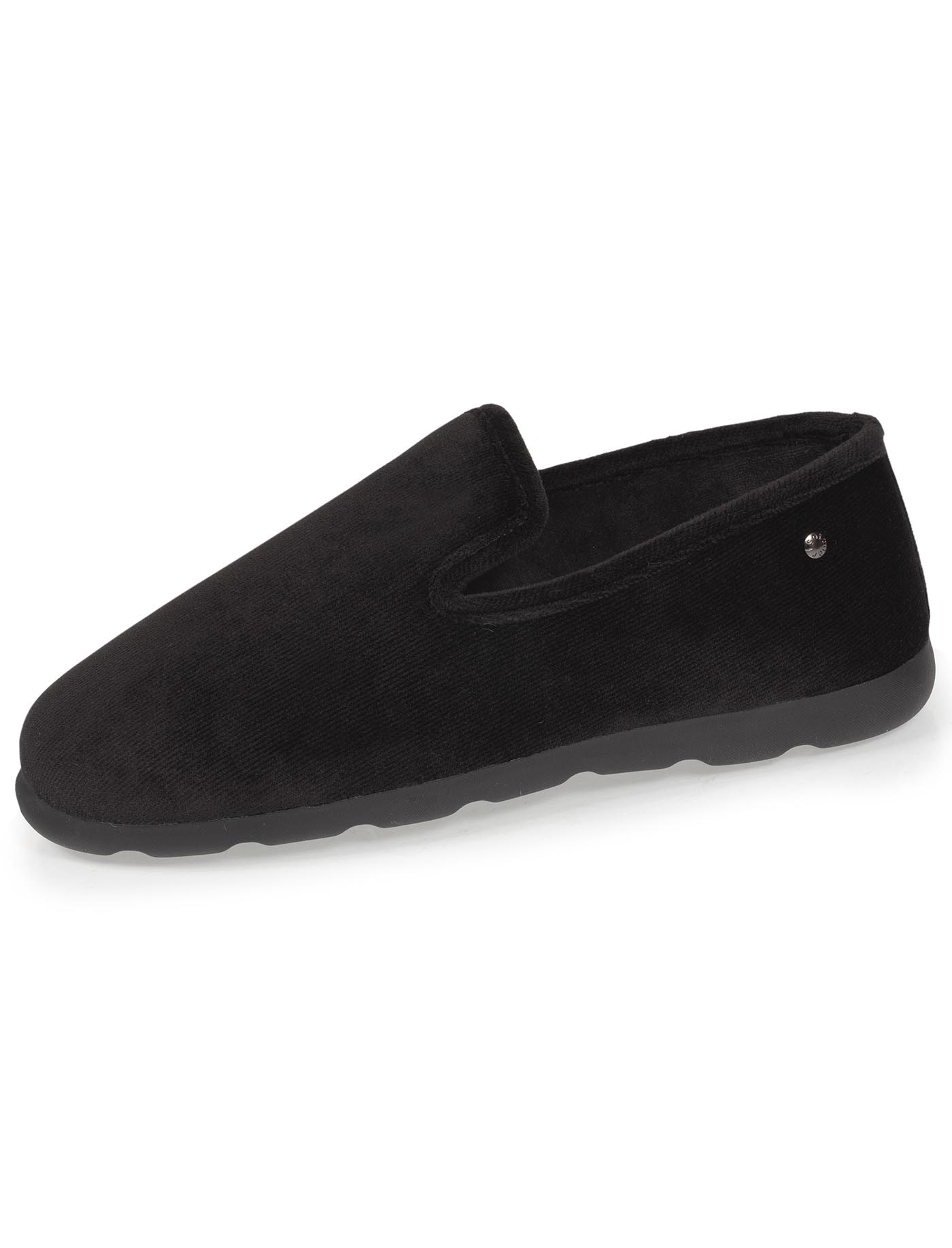 isotoner-chaussons-charentaises-homme-velours-noir-everywear image 6