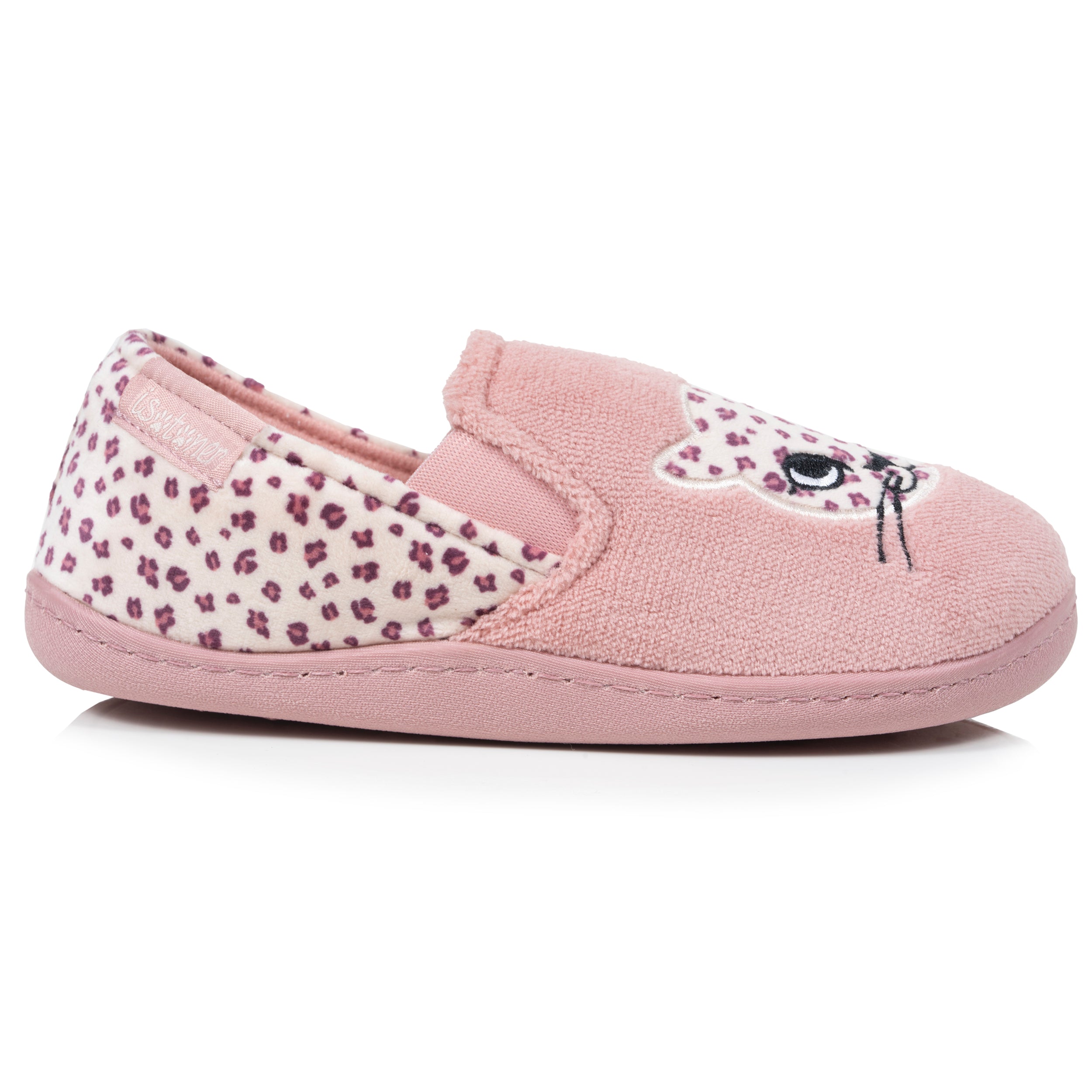 isotoner-chaussons-mocassins-enfant-rose-l-opard image 8