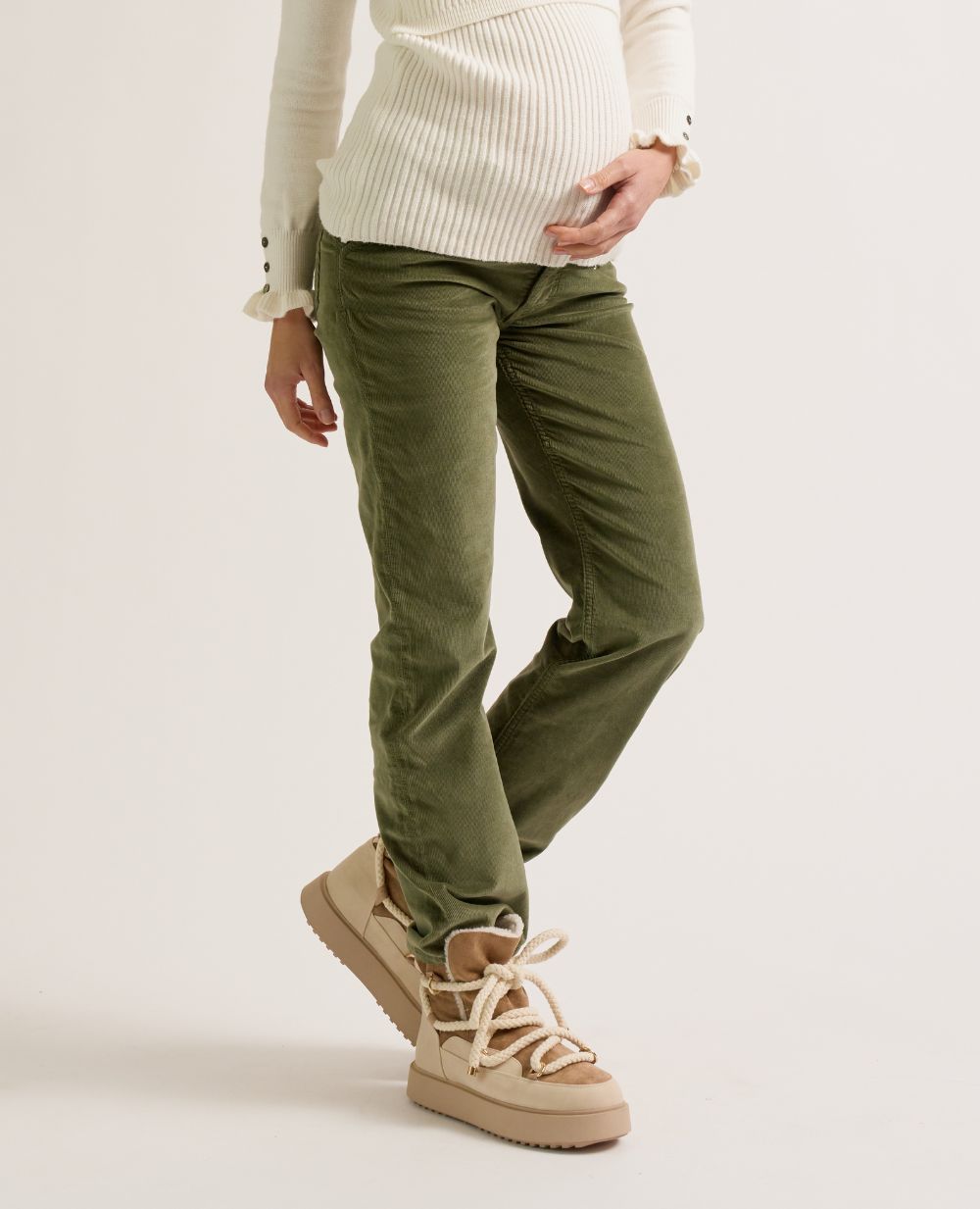 cache-c-ur-william-pantalon-droit-de-maternit-kaki image 3