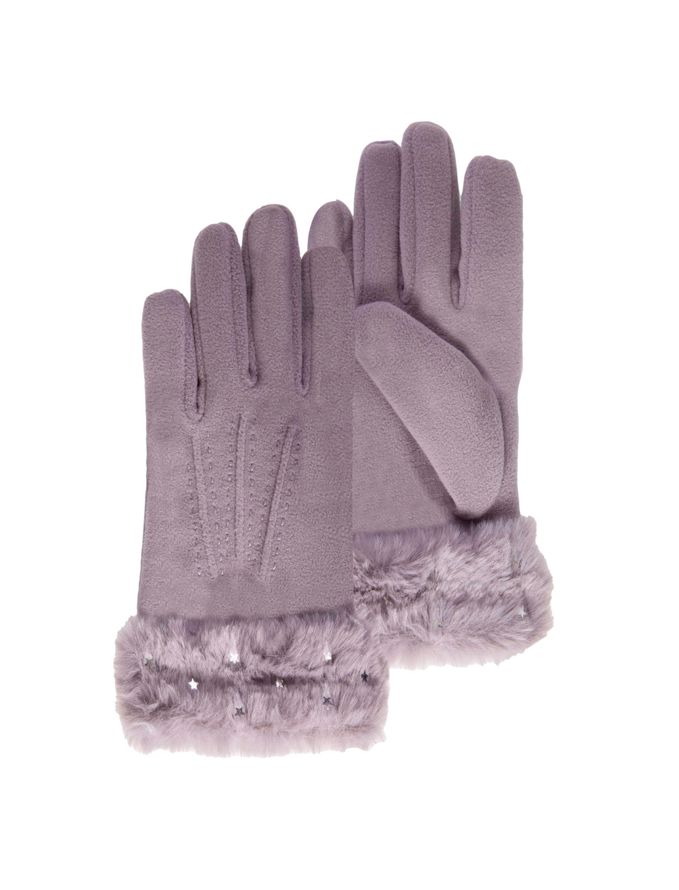 isotoner-gants-enfant-6-8-ans-polaire-toiles-gris image 6
