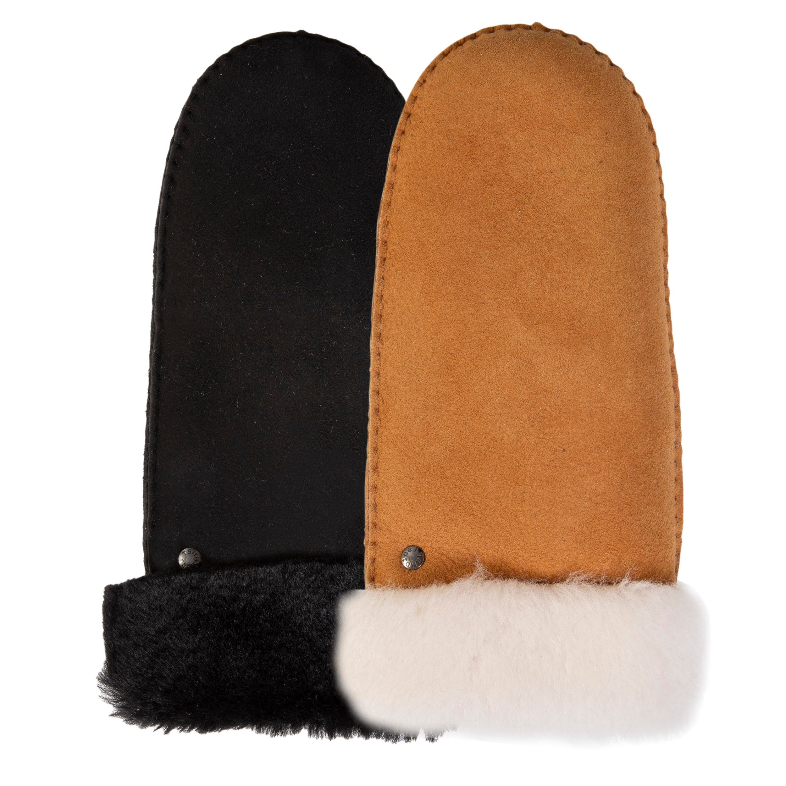 isotoner-moufles-femme-cuir-chaud-caramel image 2