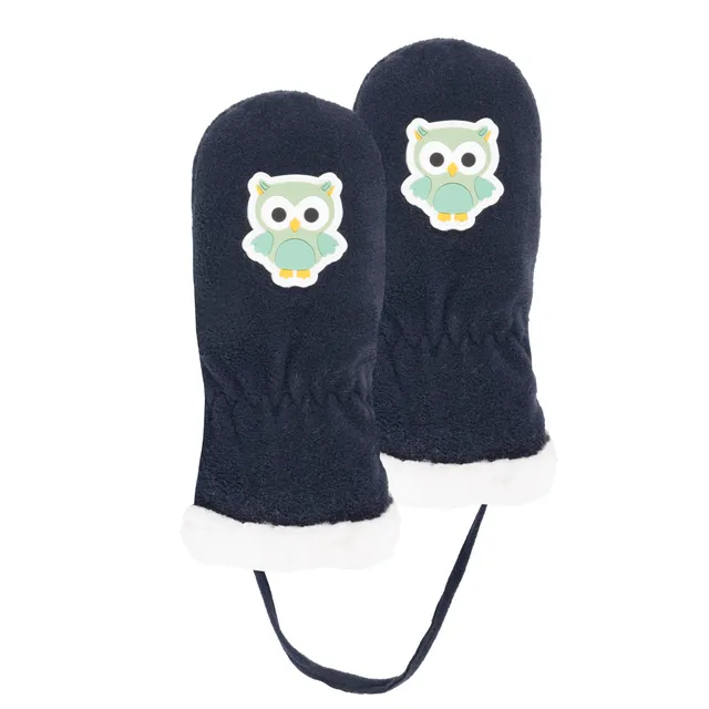 isotoner-moufles-enfant-2-4-ans-hibou-marine image 1