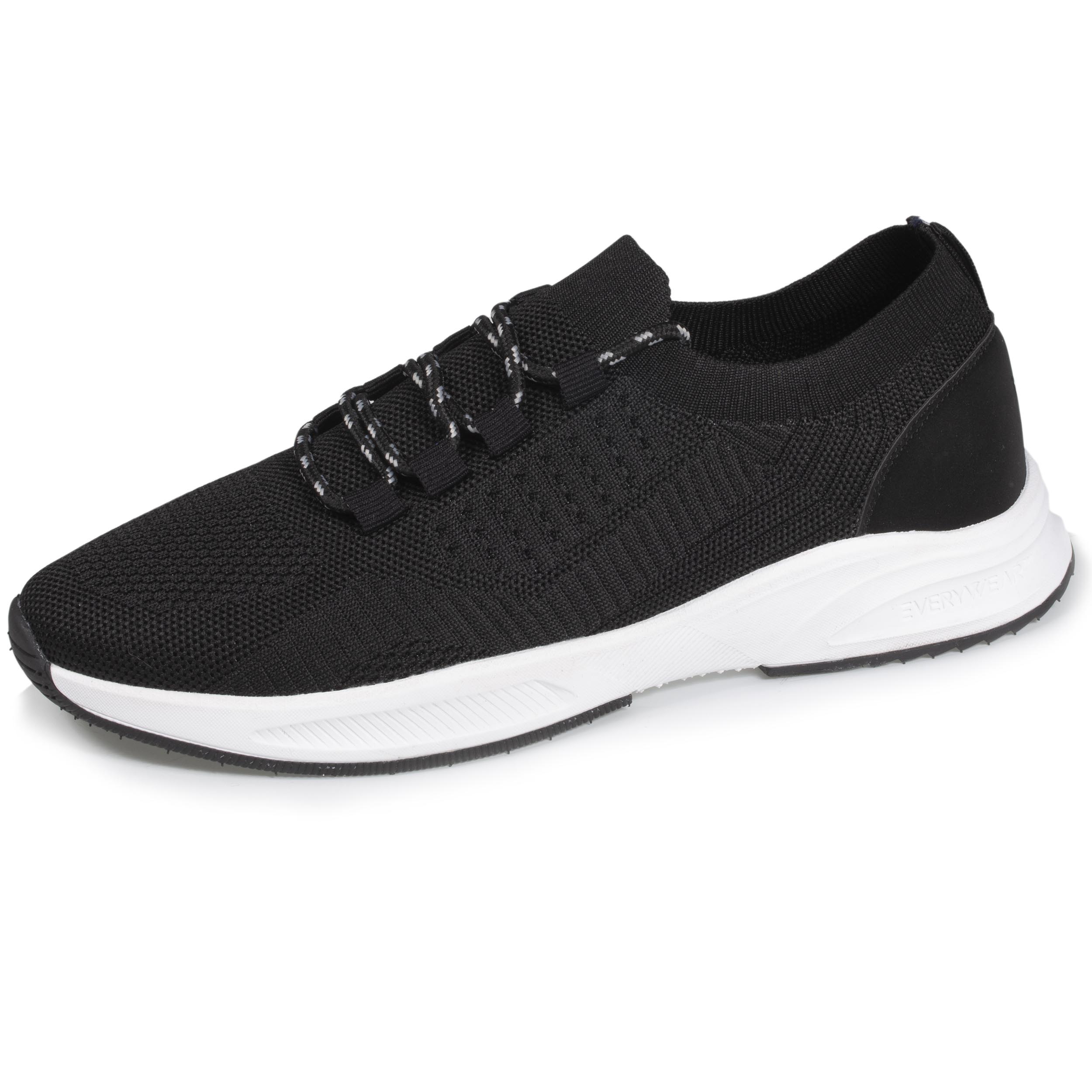 isotoner-baskets-confort-homme-slip-on-lacets-noir-everywear image 1