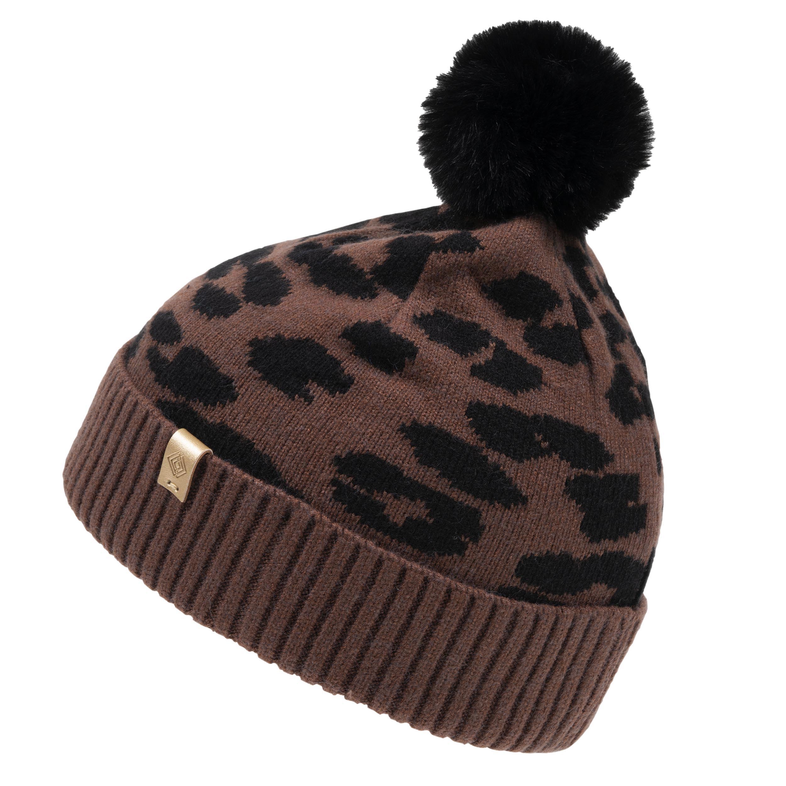 isotoner-bonnet-femme-l-opard-ultra-doux-pompon image 1