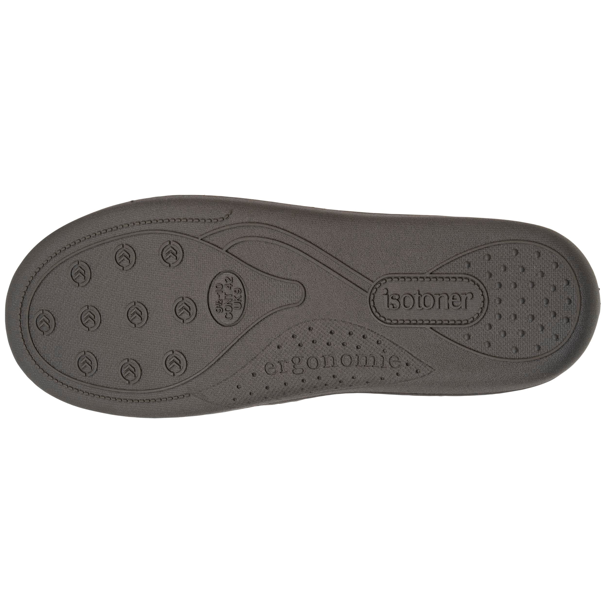 isotoner-chaussons-mocassins-homme-gris-beige-m-moire-de-forme image 4
