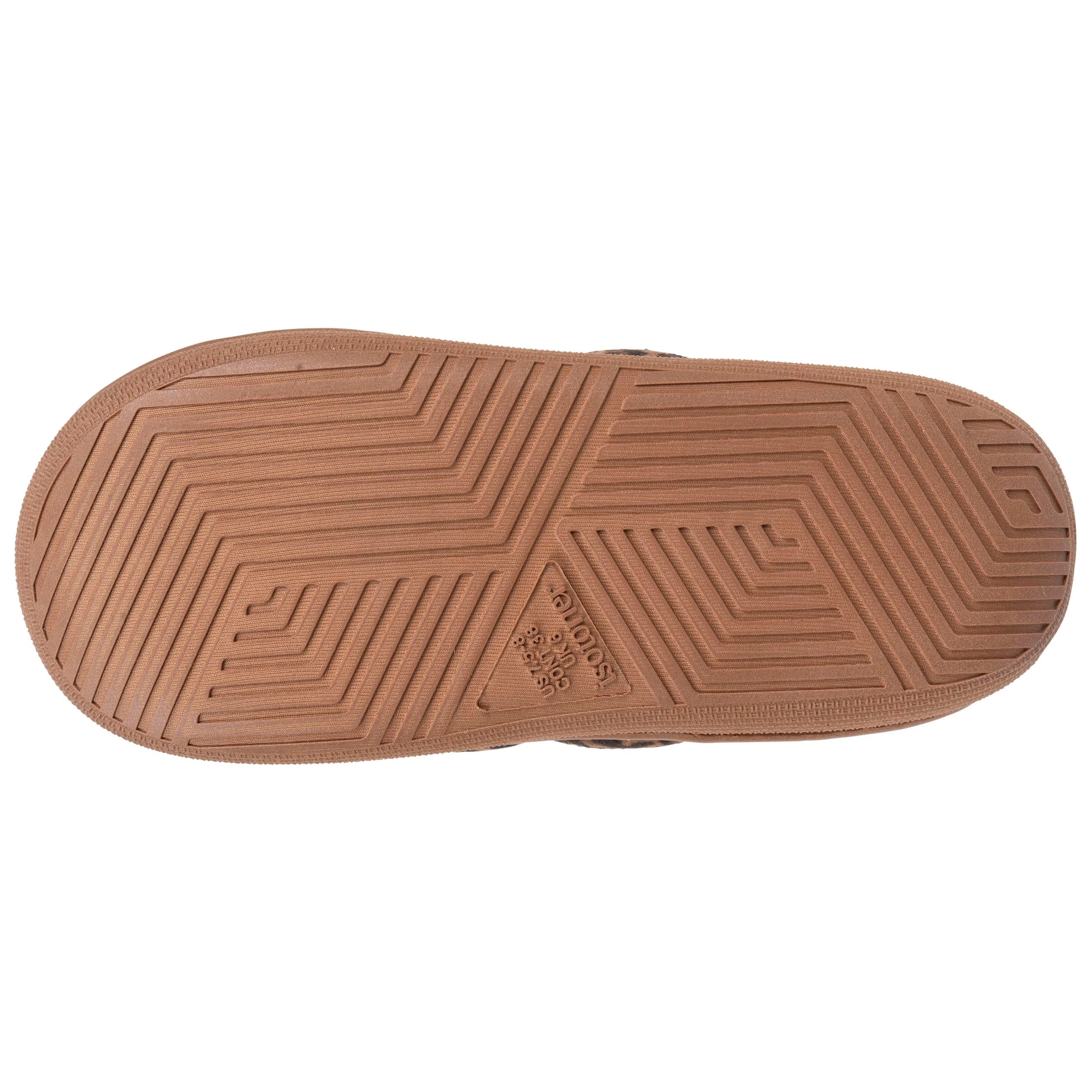 isotoner-chaussons-mules-femme-bloup-l-opard-camel image 5