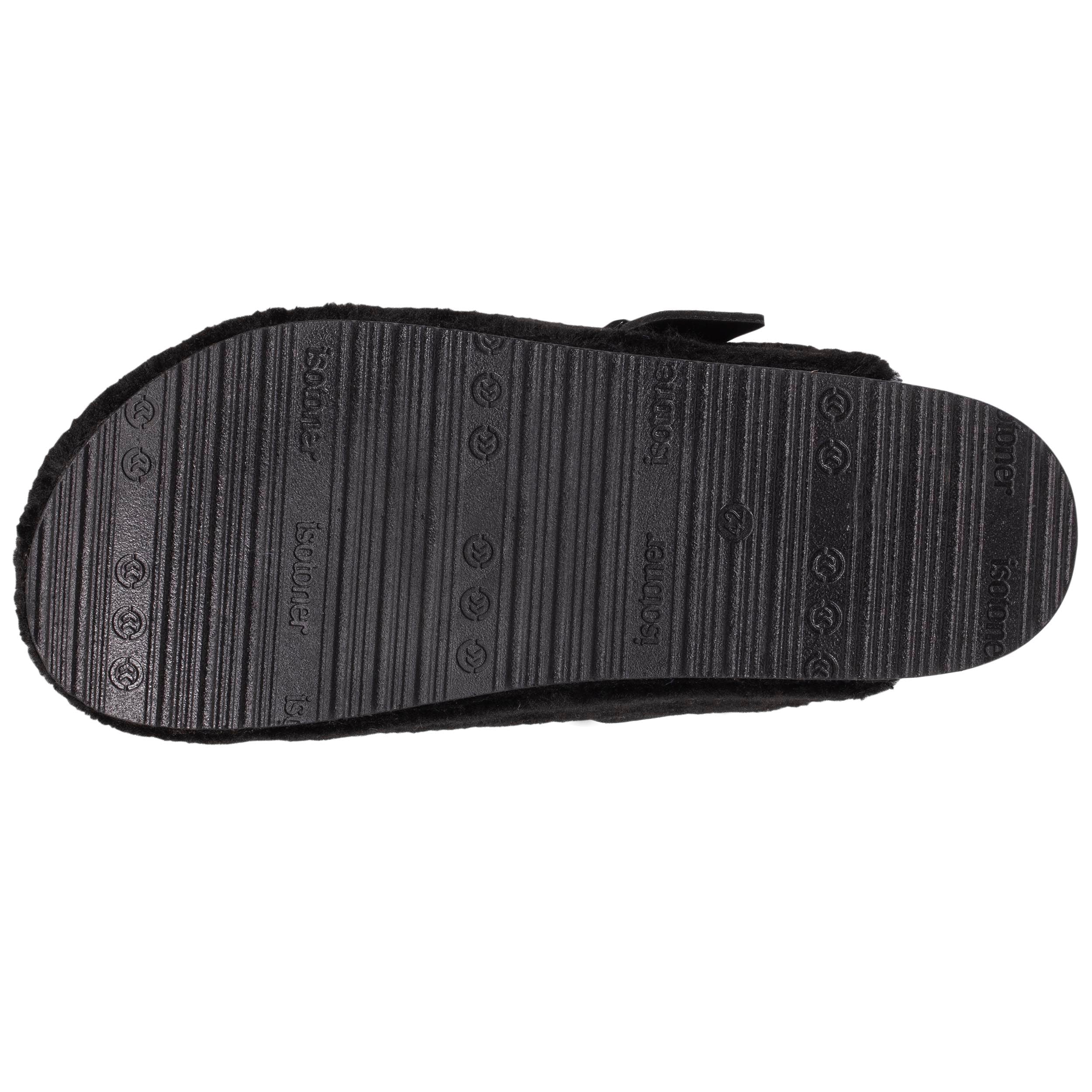 isotoner-chaussons-mules-sabot-homme-noir-sherpa-everywear image 4