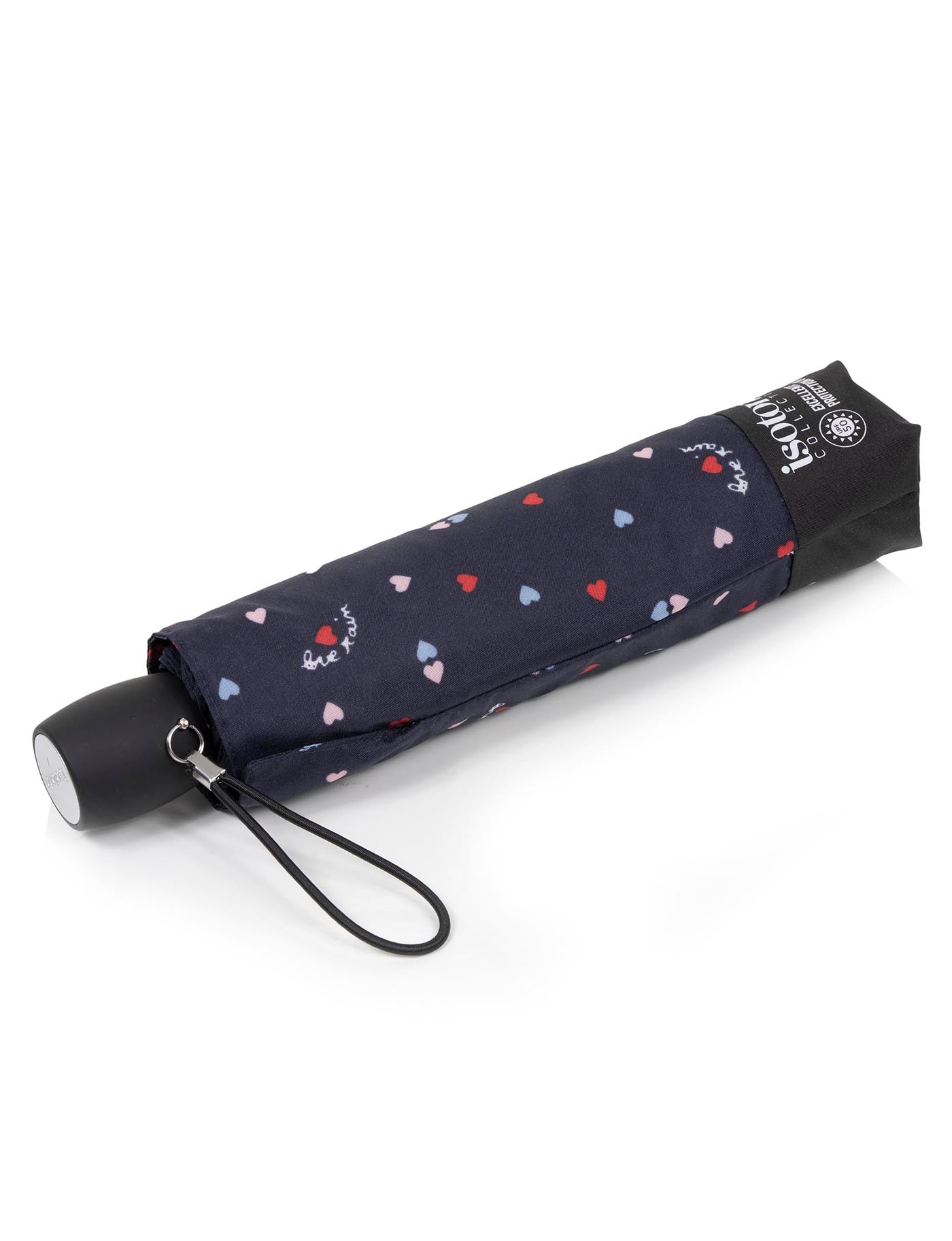 isotoner-parapluie-ombrelle-c-urs-rouges-upf50 image 6