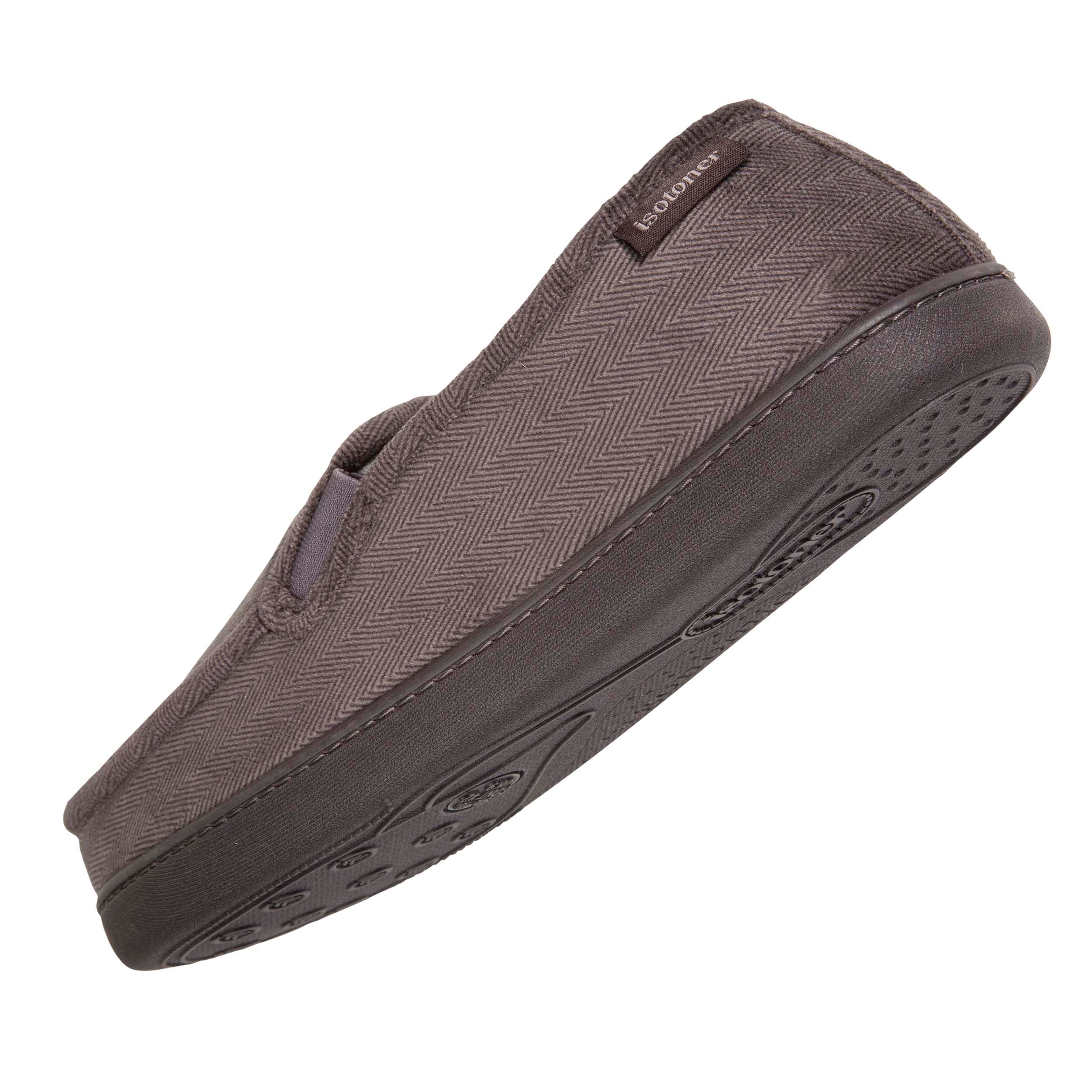 isotoner-chaussons-mocassins-homme-gris-chevrons image 5