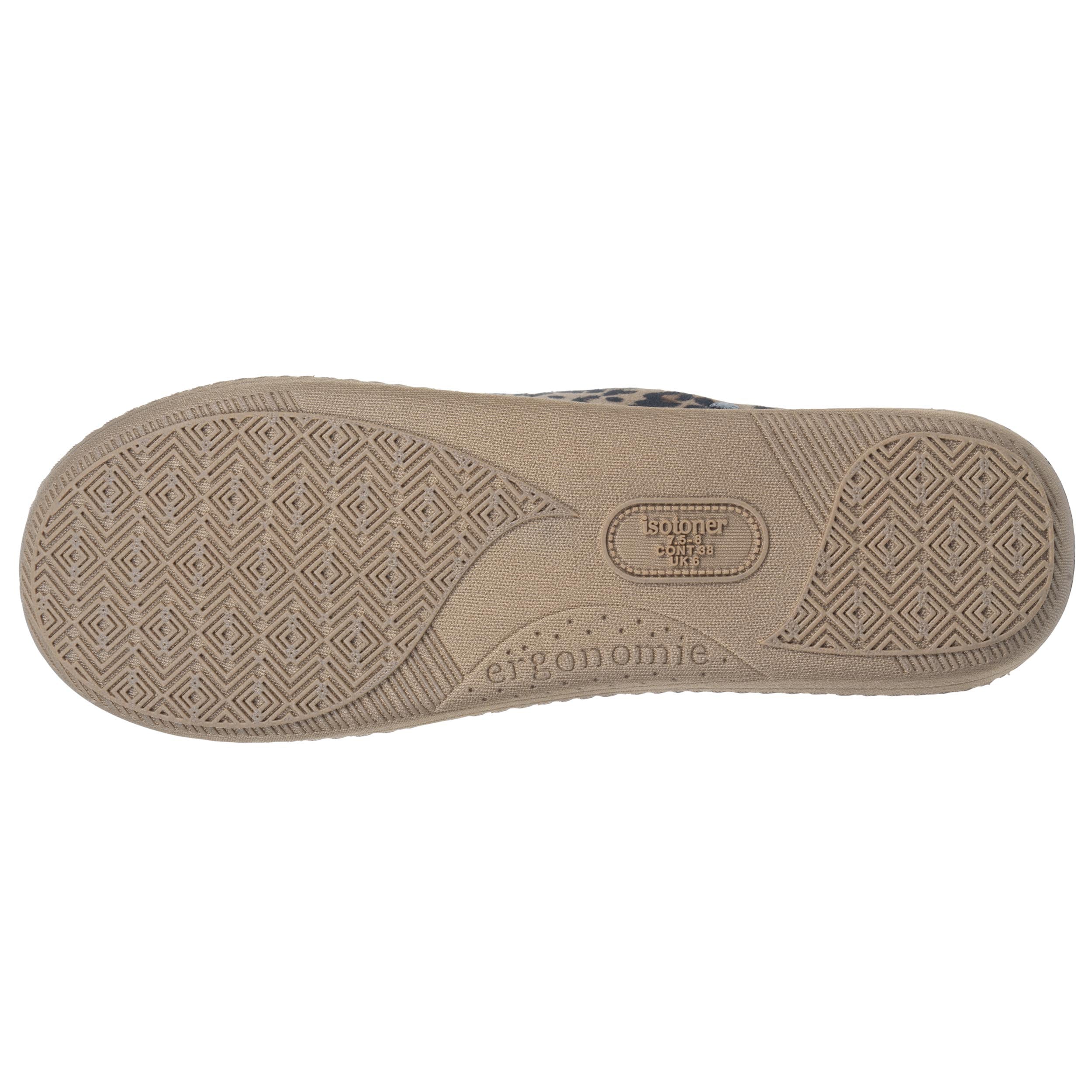 isotoner-mules-femme-l-opard-beige-fonc-m-moire-de-forme image 5