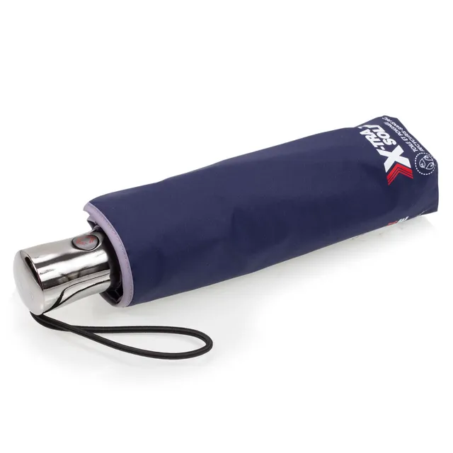 isotoner-parapluie-x-tra-solide-28-cm-marine-parme-ouverture-automatique image 1