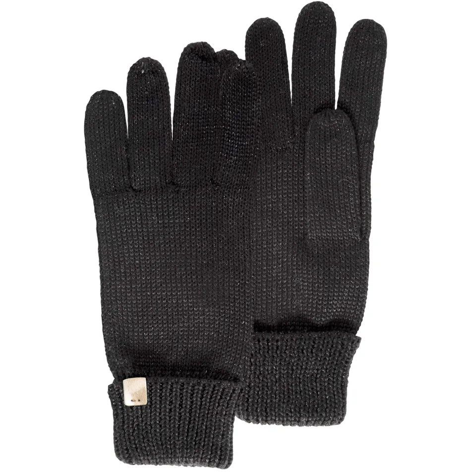 isotoner-gants-femme-maille-recycl-e-noir-taille-unique image 1