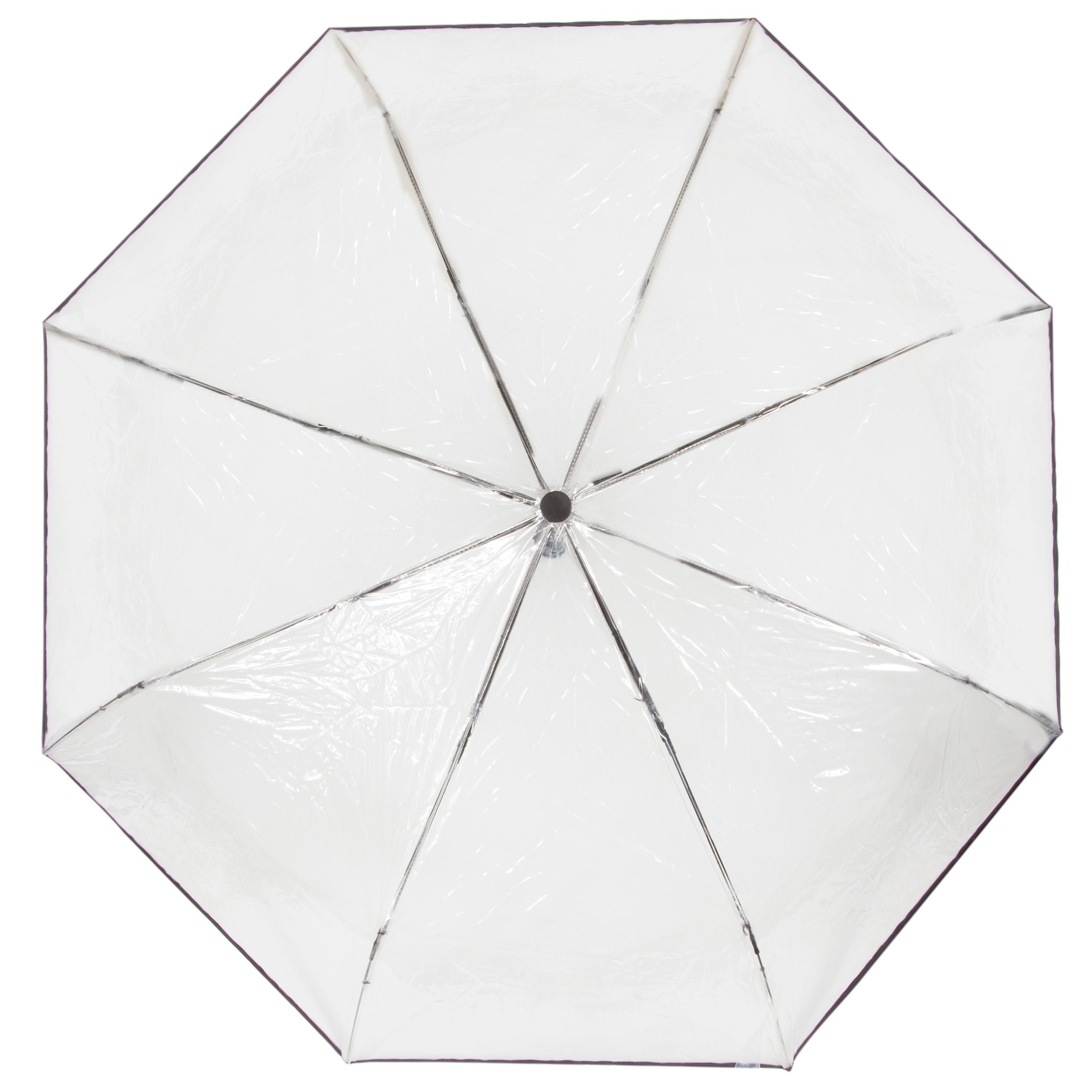 isotoner-parapluie-transparent-pvc-noir-pliant image 3