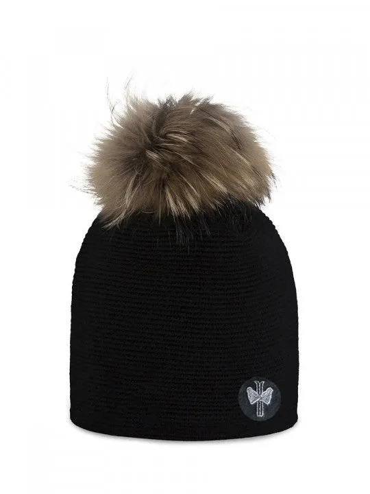 pipolaki-bonnet-tivoli-bonnet-femme-maille-c-tel-e-pompon-polaire image 1