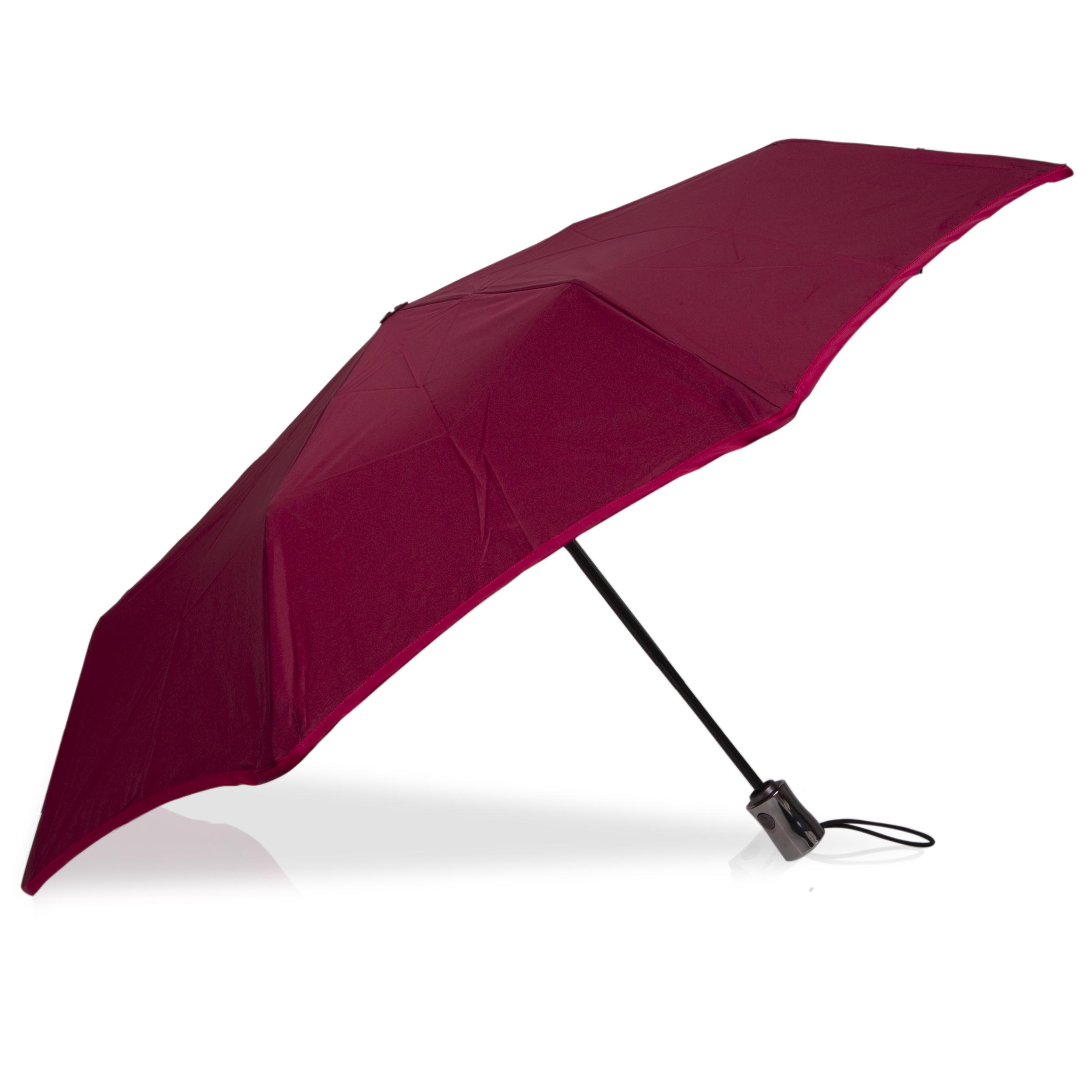 isotoner-parapluie-x-tra-solide-28-cm-bordeaux-liser-automatique image 2
