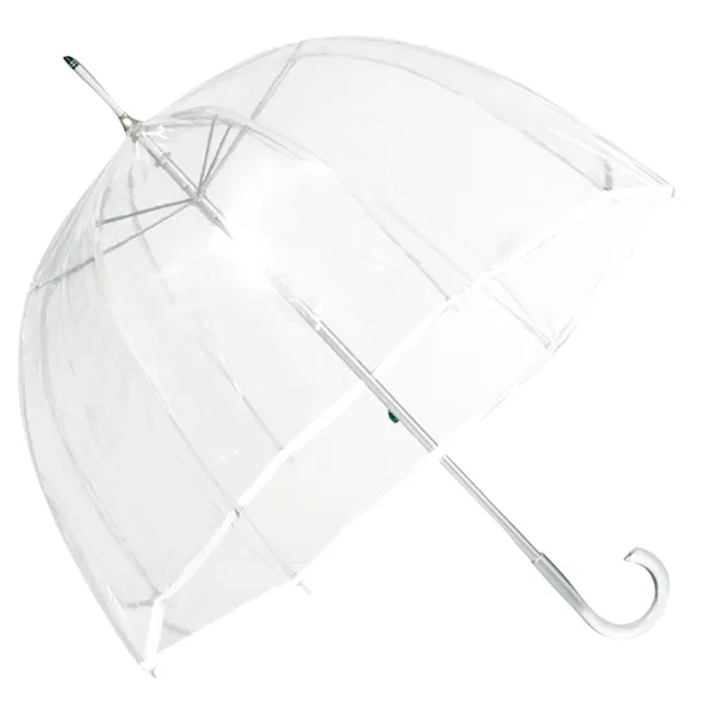 isotoner-parapluie-cloche-transparent-pvc-blanc-94-cm image 1