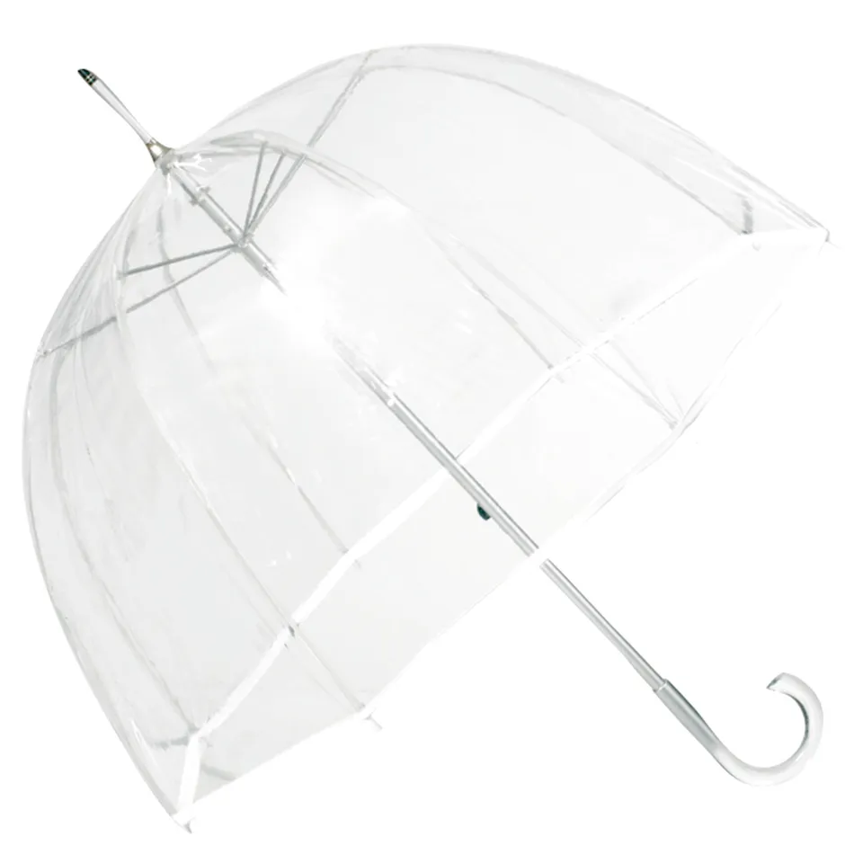 isotoner-parapluie-cloche-transparent-pvc-blanc-94-cm image 1