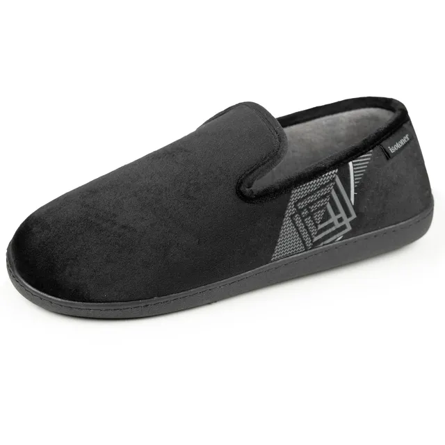 isotoner-chaussons-charentaises-homme-noir-diamant image 1