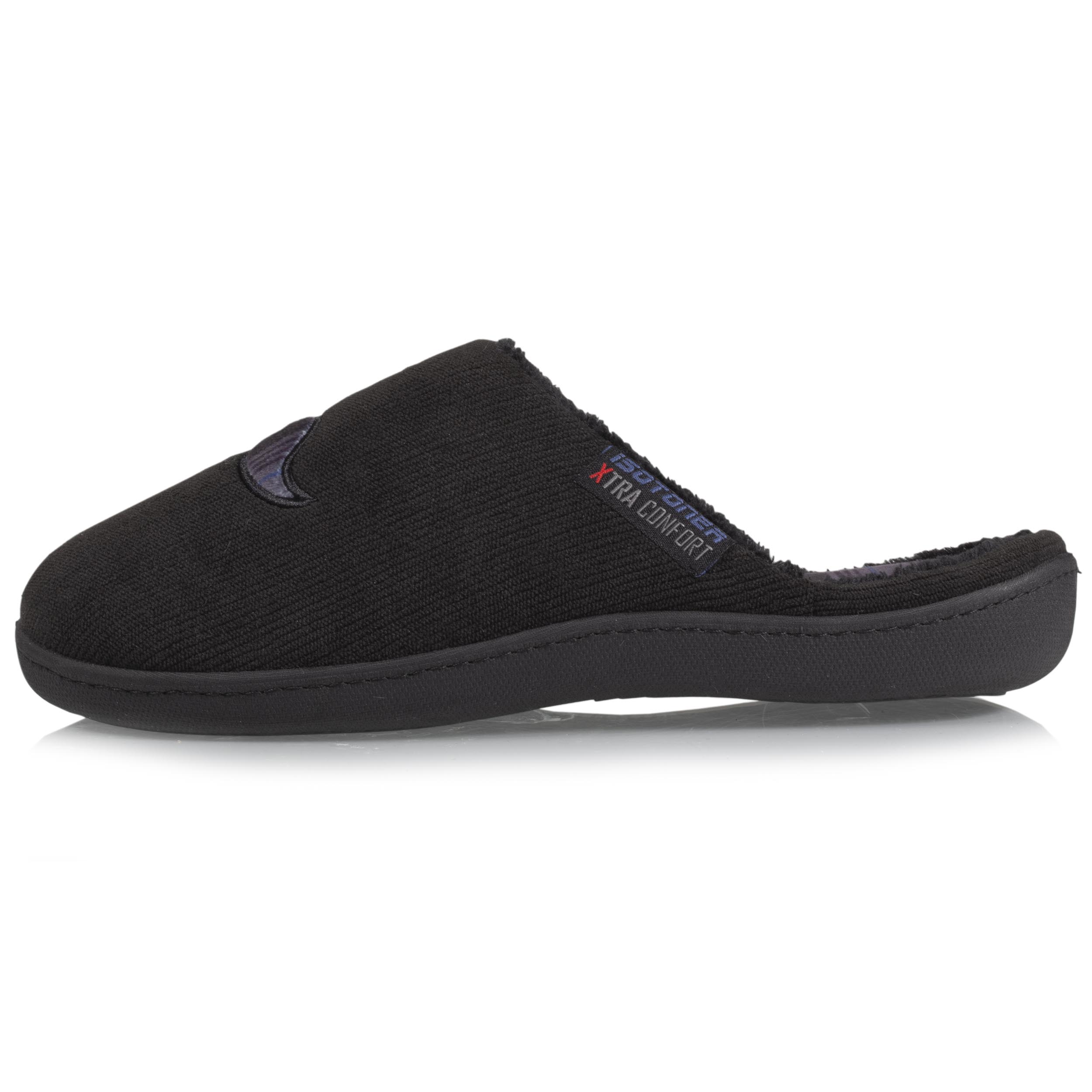 isotoner-chaussons-mules-xtra-confort-homme-noir-m-moire-de-forme image 3