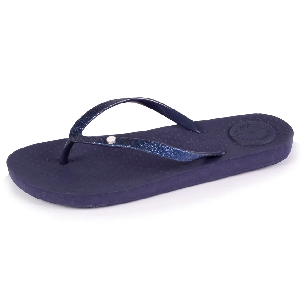 isotoner-tongs-femme-tige-paillettes-marine-everywear image 1