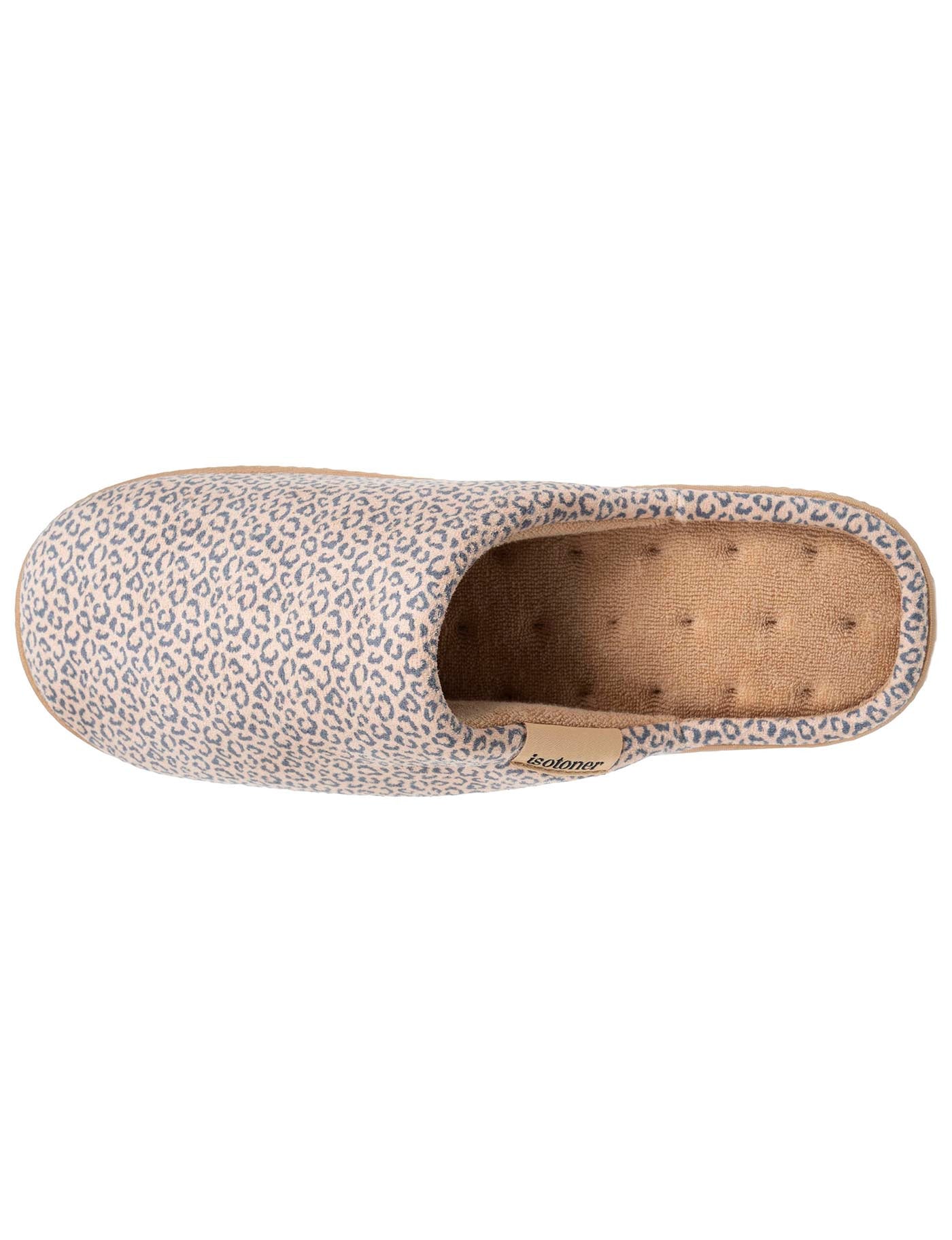 isotoner-chaussons-mules-femme-l-opard-beige-m-moire-de-forme image 7