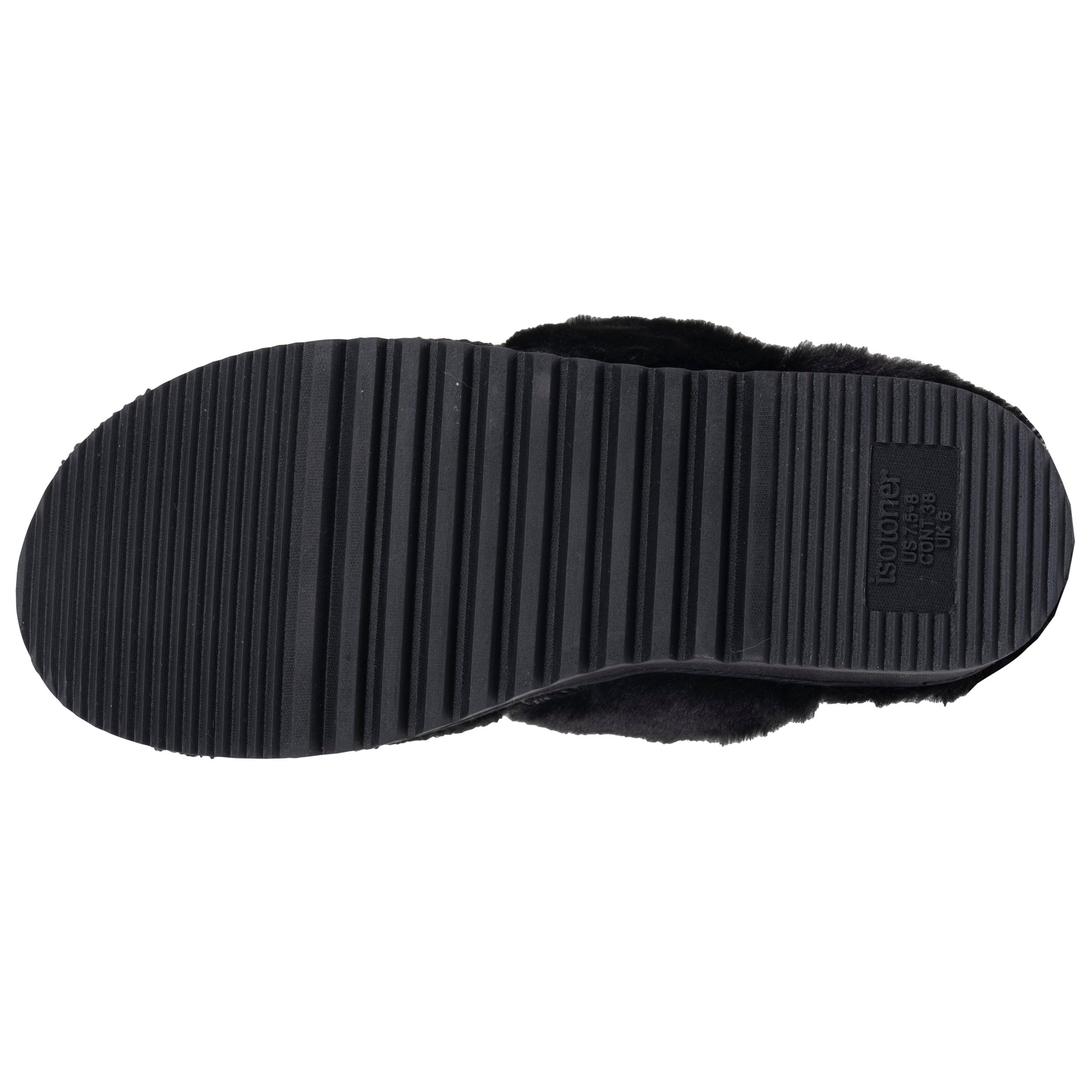 isotoner-chaussons-mules-crant-es-femme-noir image 5