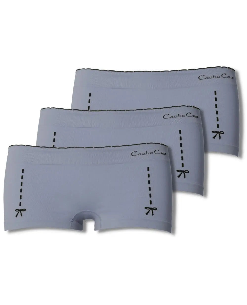cache-c-ur-illusion-lot-de-3-shortys-de-grossesse-gris image 1