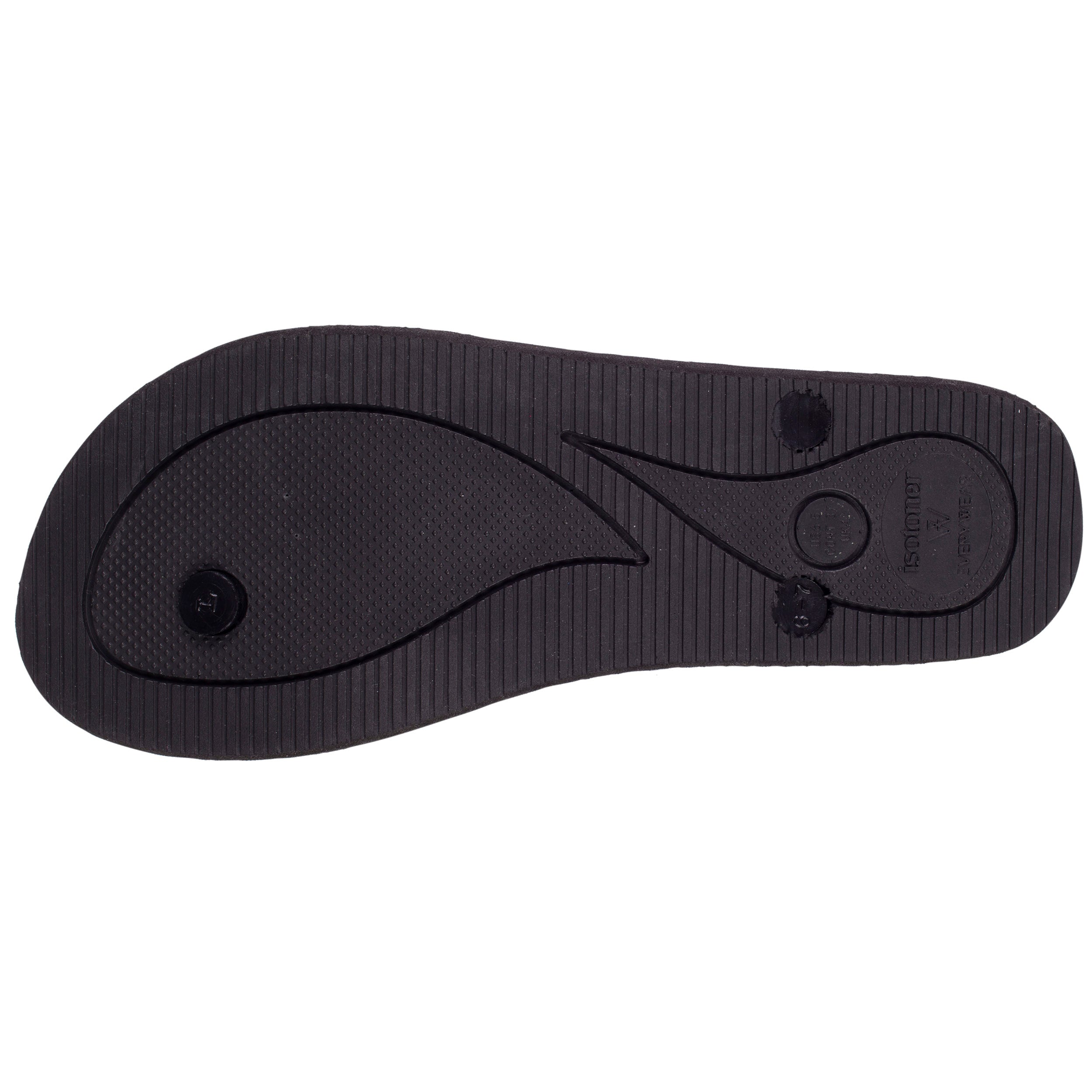 isotoner-tongs-femme-tige-imprim-l-opard-noir-everywear image 4