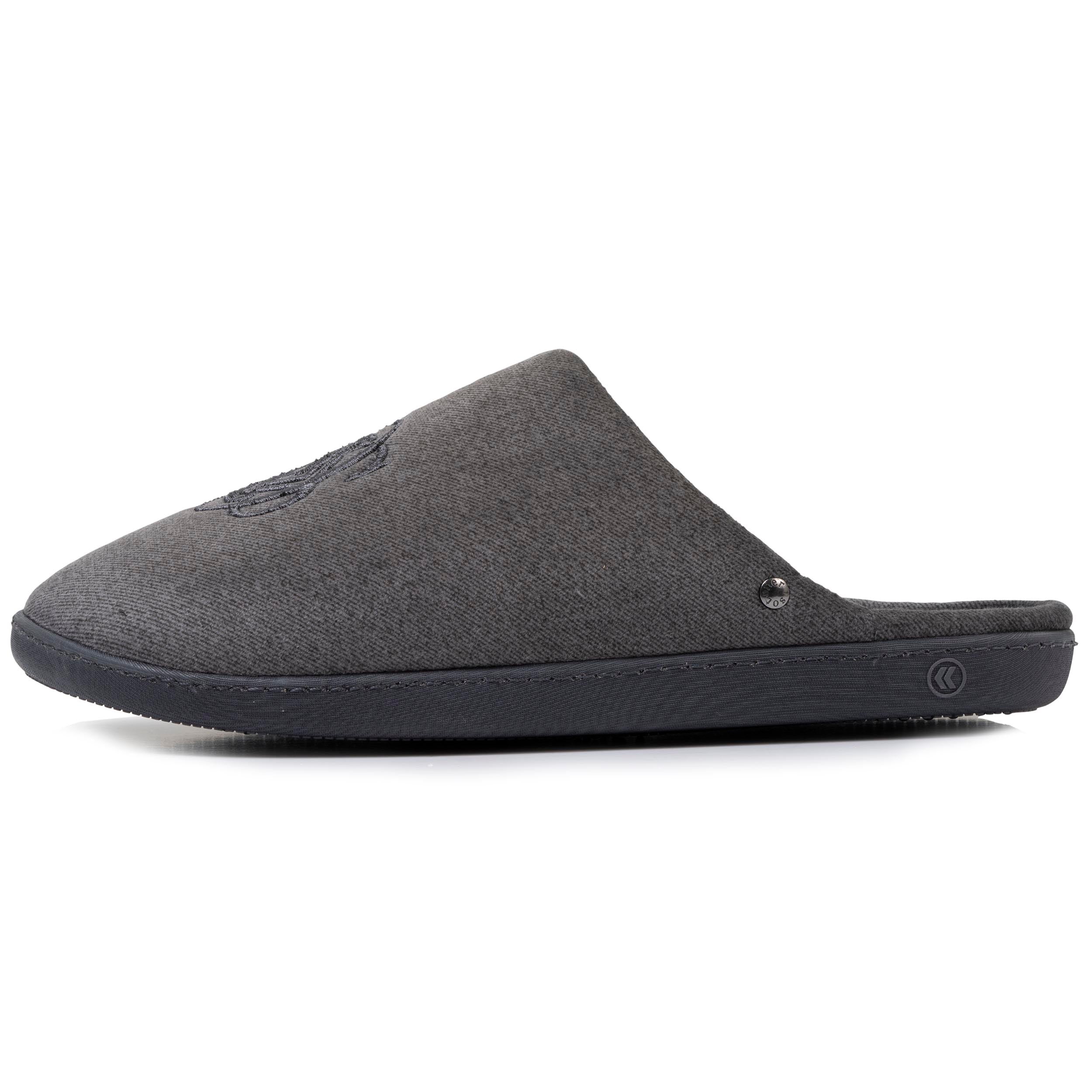 isotoner-chaussons-mules-homme-gris-chin-premium image 4