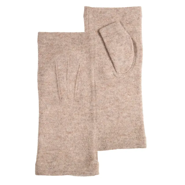 isotoner-mitaines-femme-en-laine-beige image 1