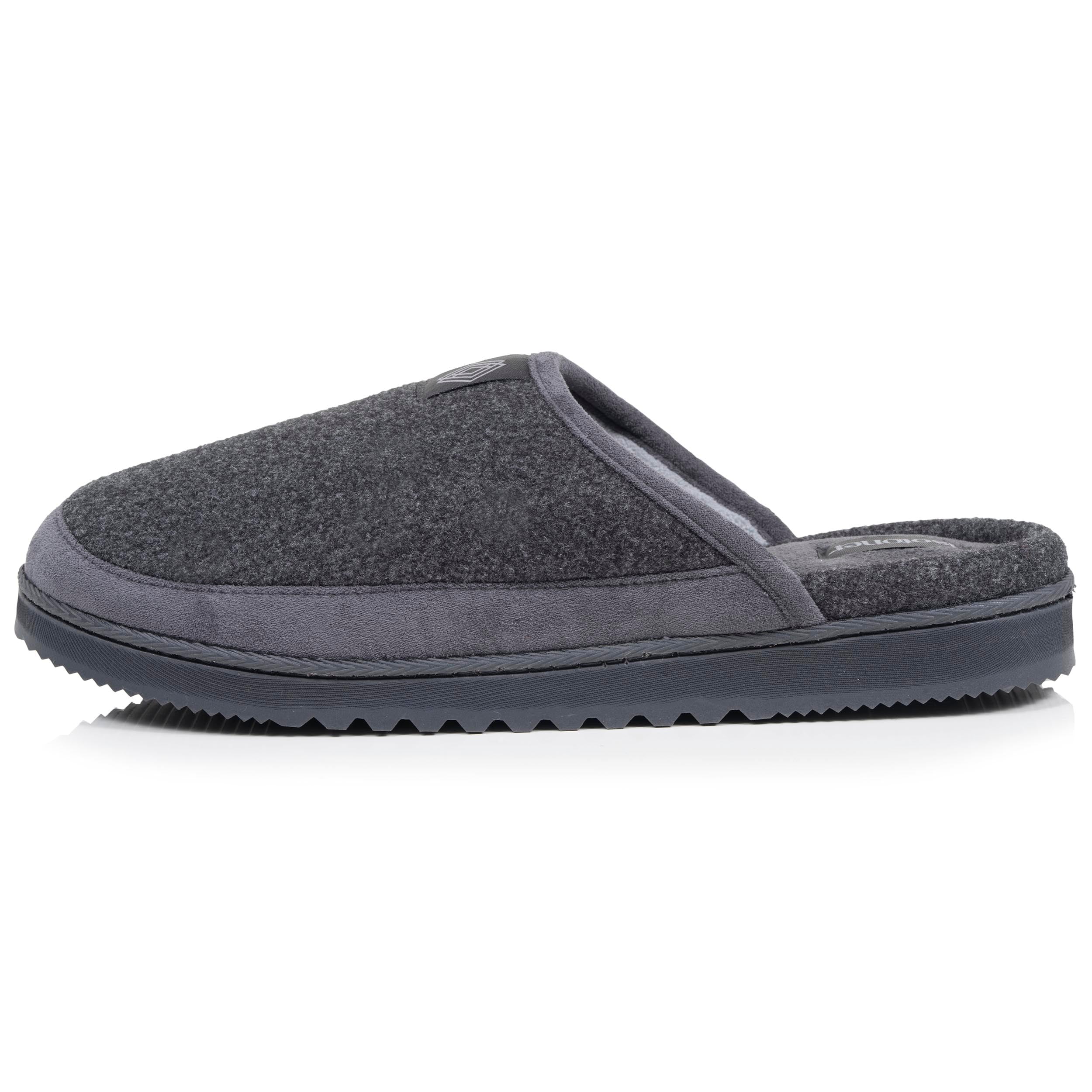 isotoner-chaussons-mules-homme-gris-semelle-crant-e image 4