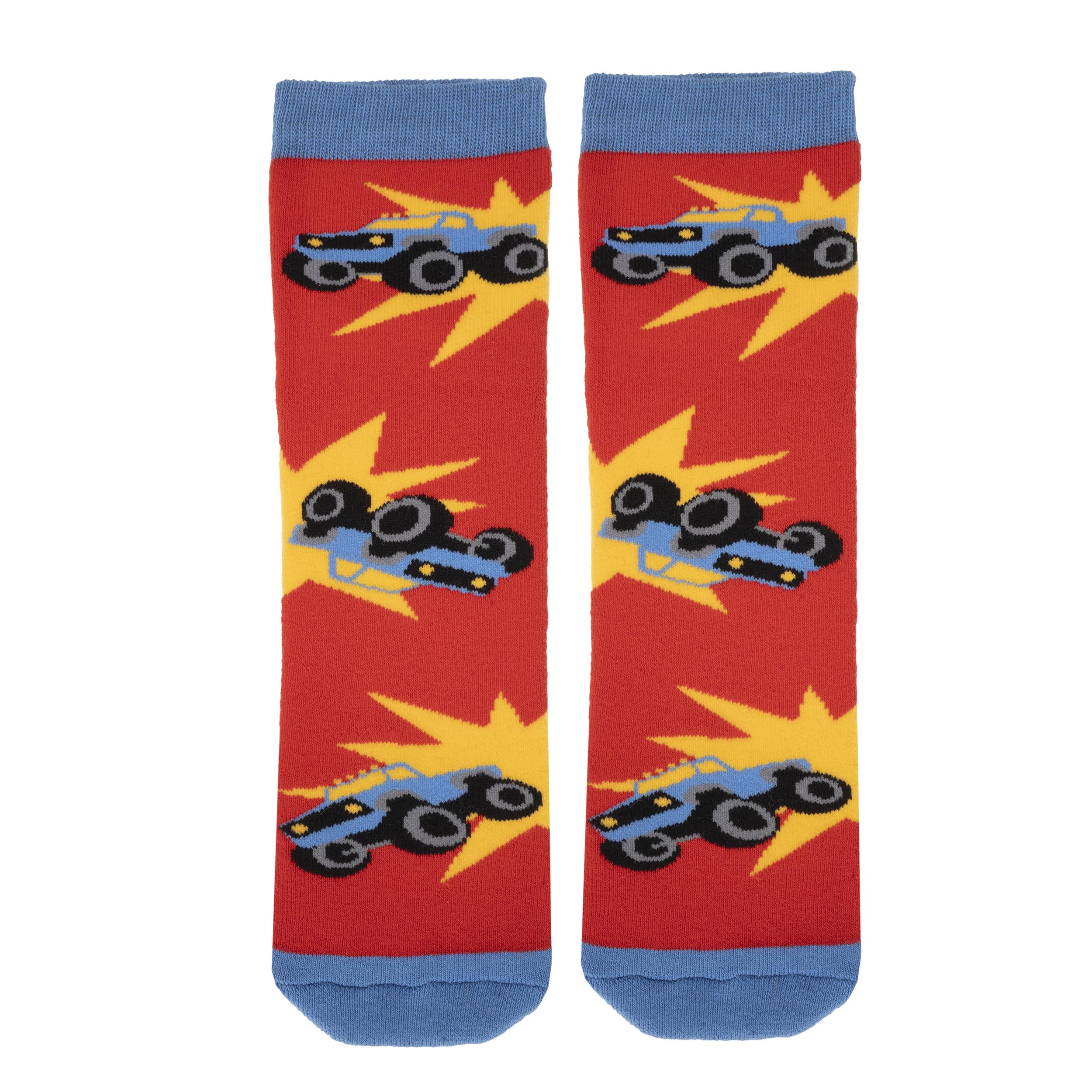 isotoner-chaussettes-antid-rapantes-enfant-rouge-5-8-ans-motif-voiture image 1