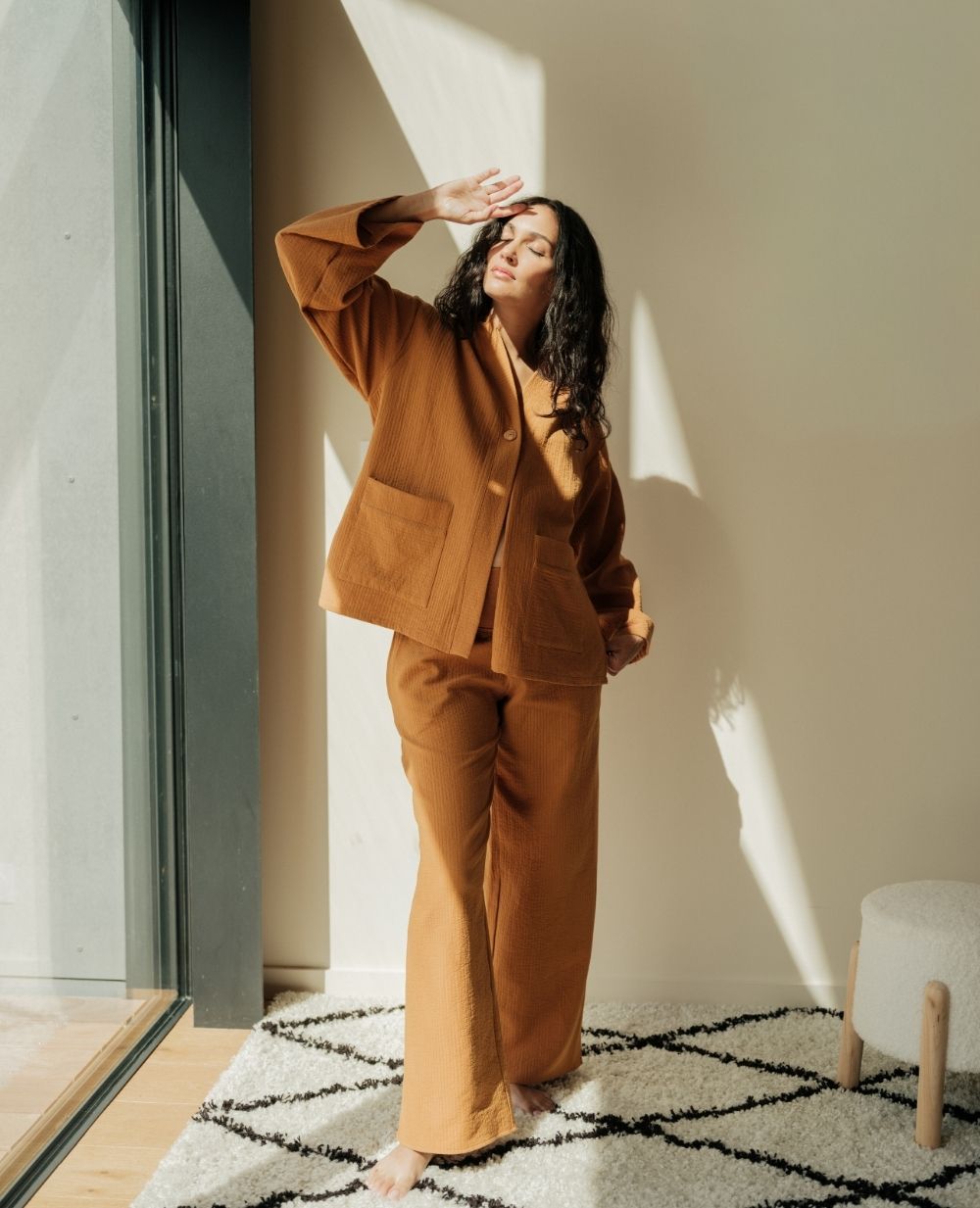 cache-c-ur-veste-de-maternit-celia-kimono-cumin-coton-bio image 2