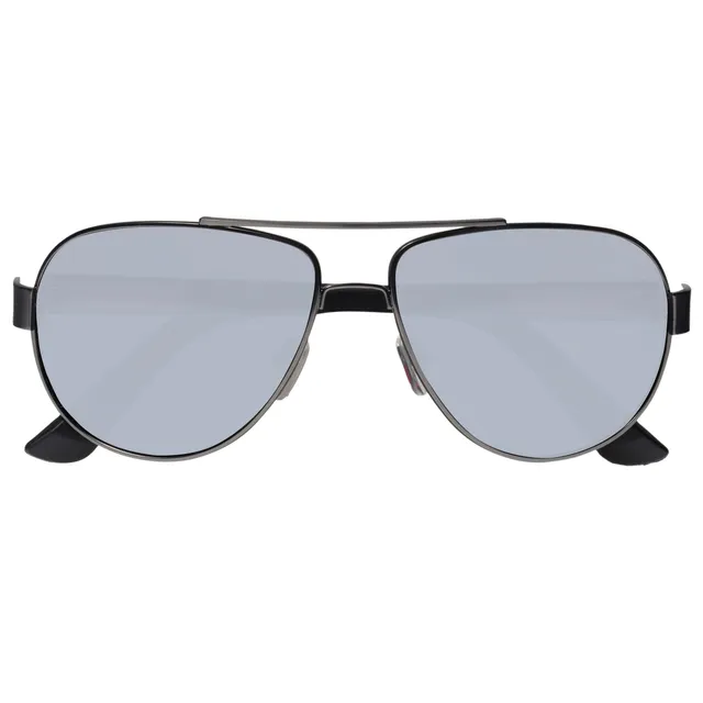 isotoner-lunettes-de-soleil-homme-noir-m-tallique-pilote-polaris image 1