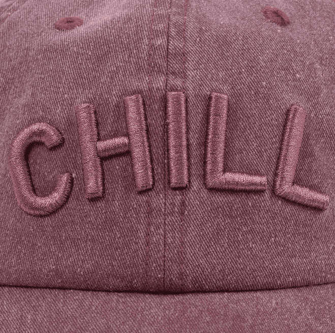 isotoner-casquette-mixte-bordeaux-broderie-chill image 3