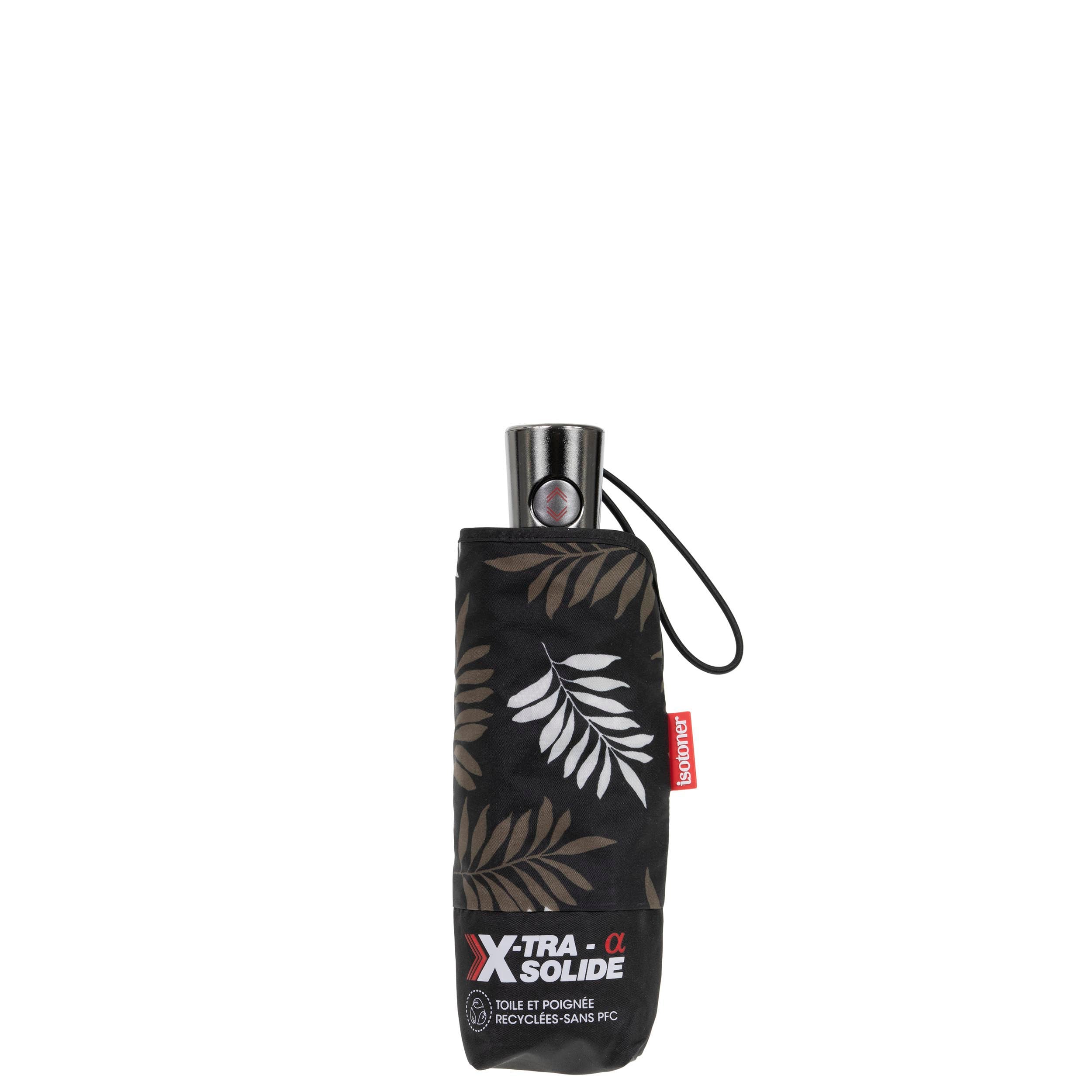 isotoner-parapluie-x-tra-solide-23-cm-feuille-kaki-auto image 4