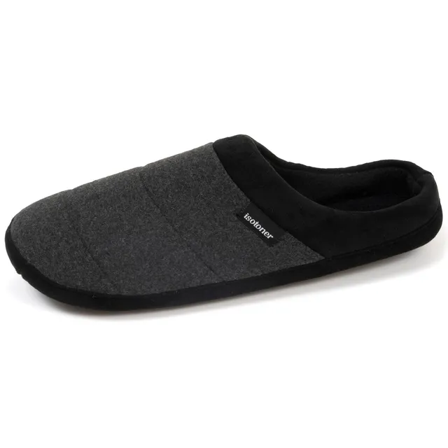 isotoner-chaussons-mules-homme-gris-chin-fonc-extra-light image 1